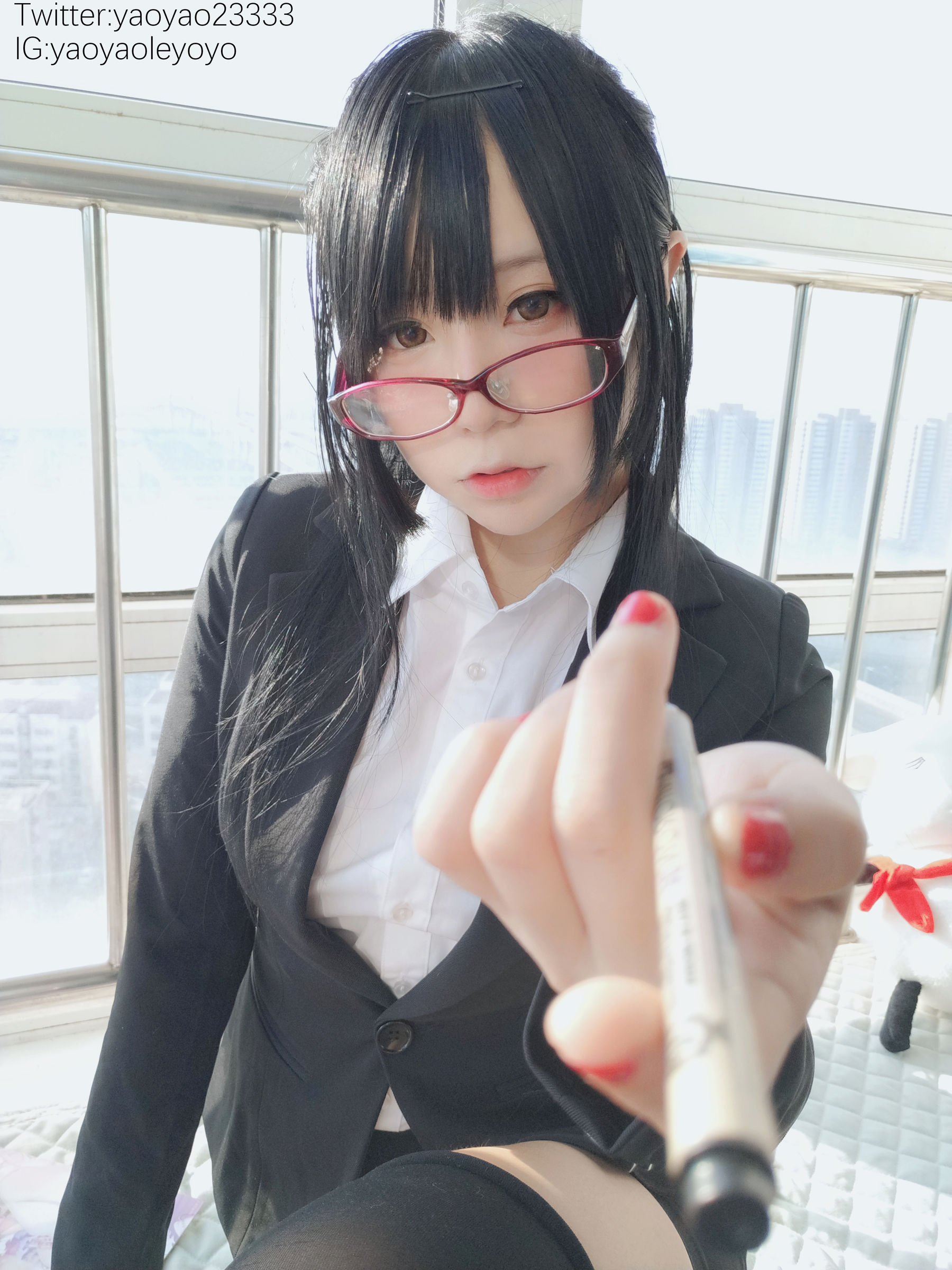 萌妹子Coser摇摇乐yoyo – 补习老师 [104P]