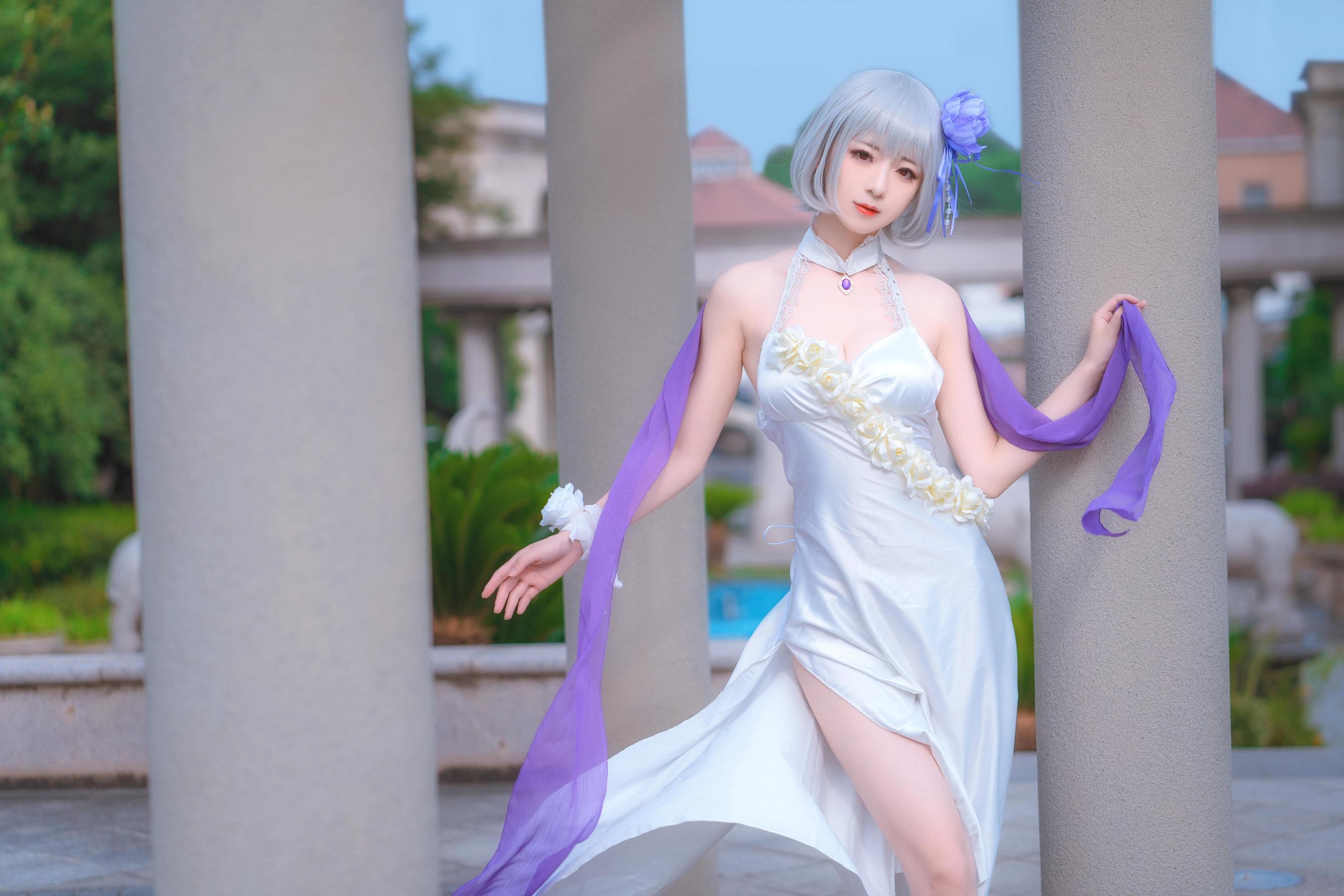 [Cosplay写真] 小姐姐弥音音ww – 天狼星 纯白蔷薇 [8P]