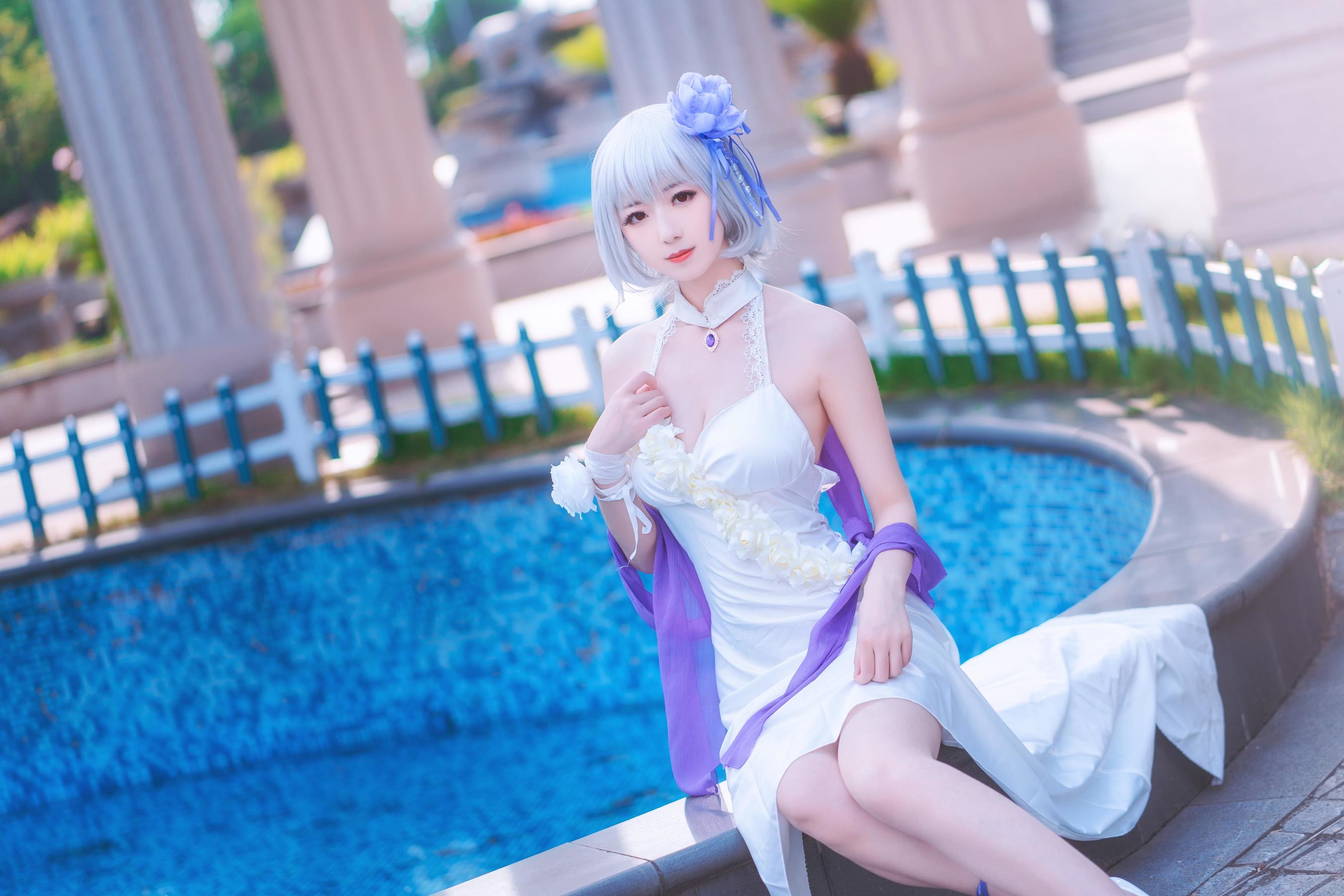 [Cosplay写真] 小姐姐弥音音ww – 天狼星 纯白蔷薇 [8P]