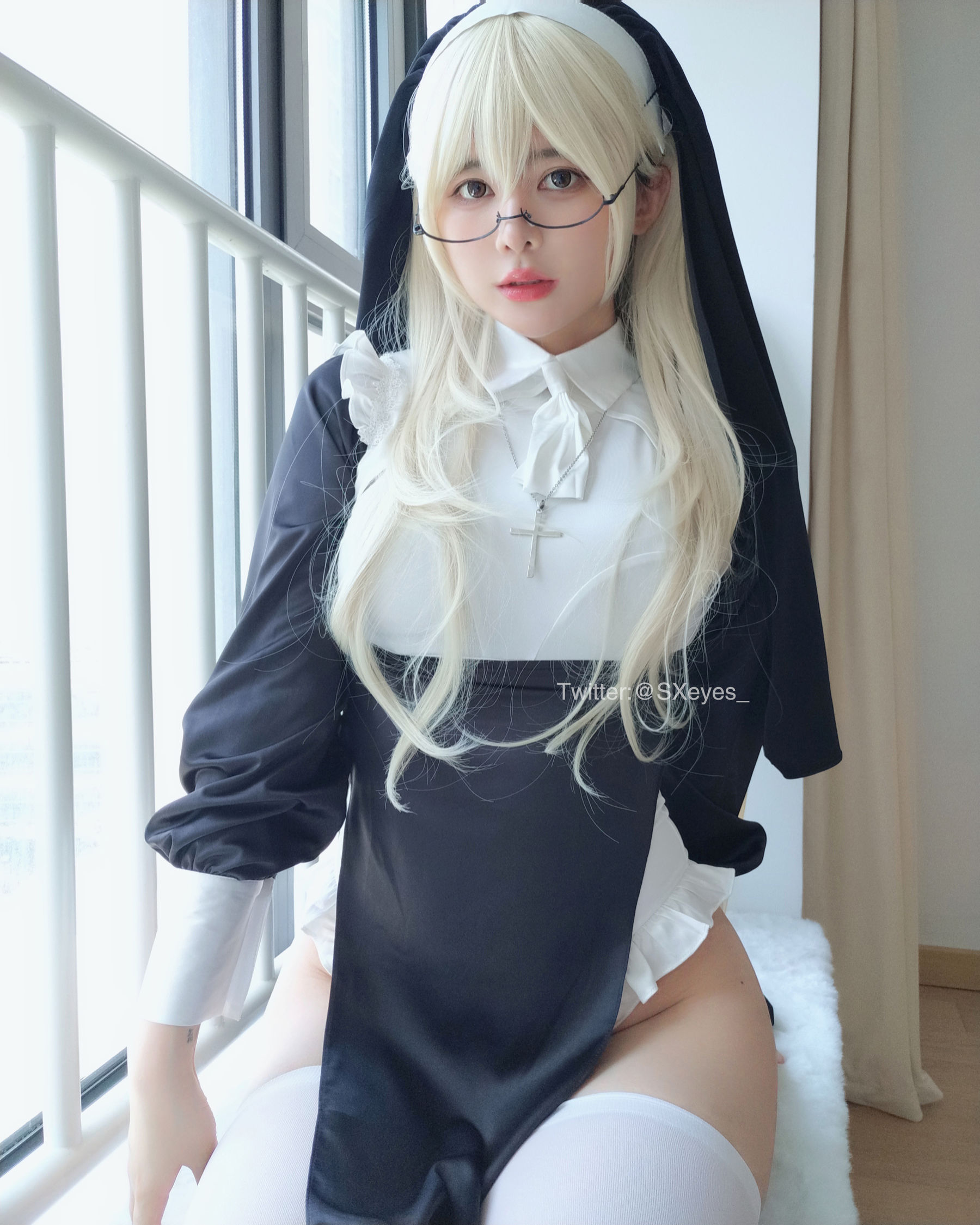 萌妹子眼酱大魔王w – 修女 [34P]