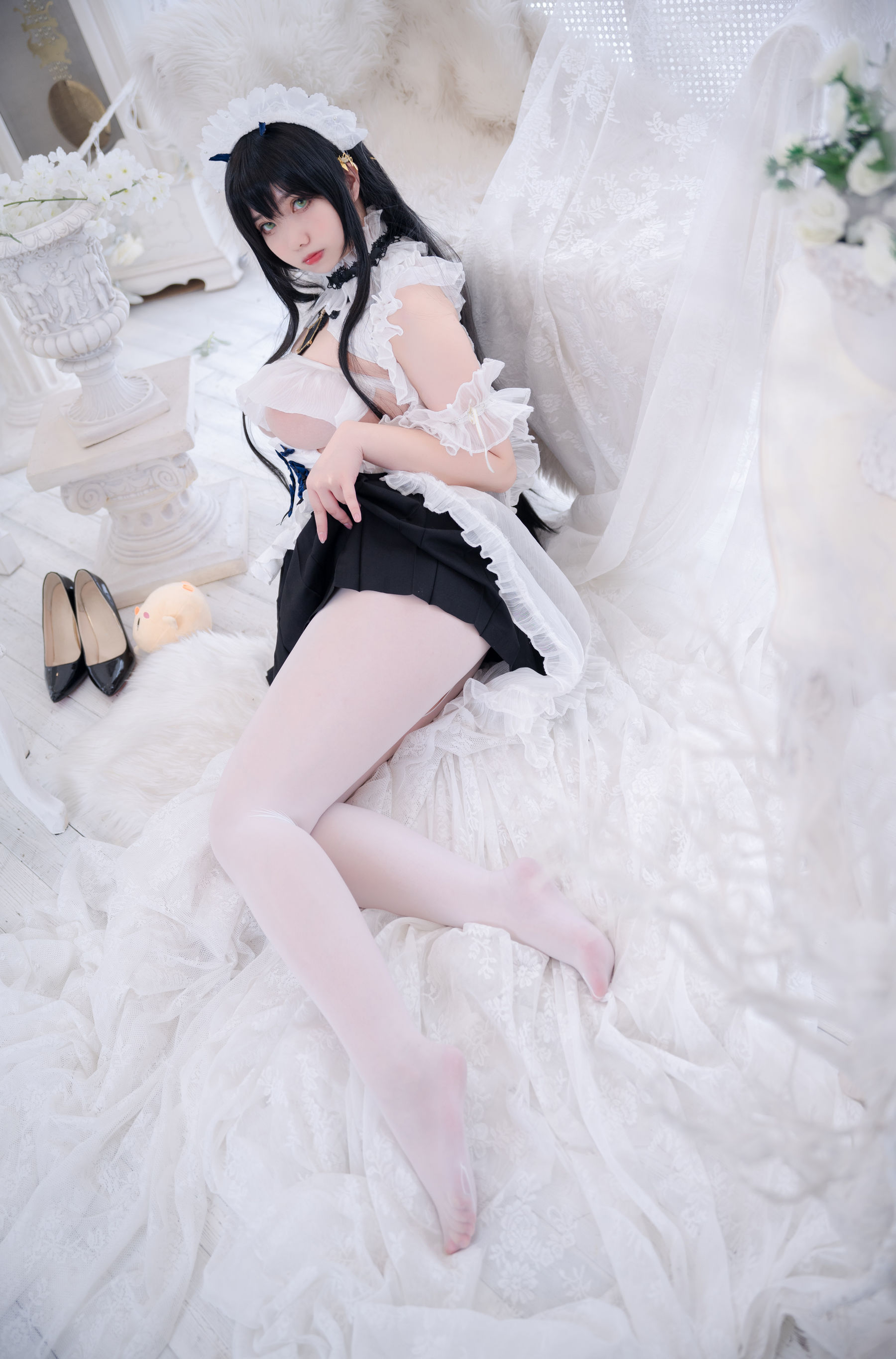 Meroko_魅瞳 – 碧蓝航线 不挠女仆没干劲的小姐姐 [53P]