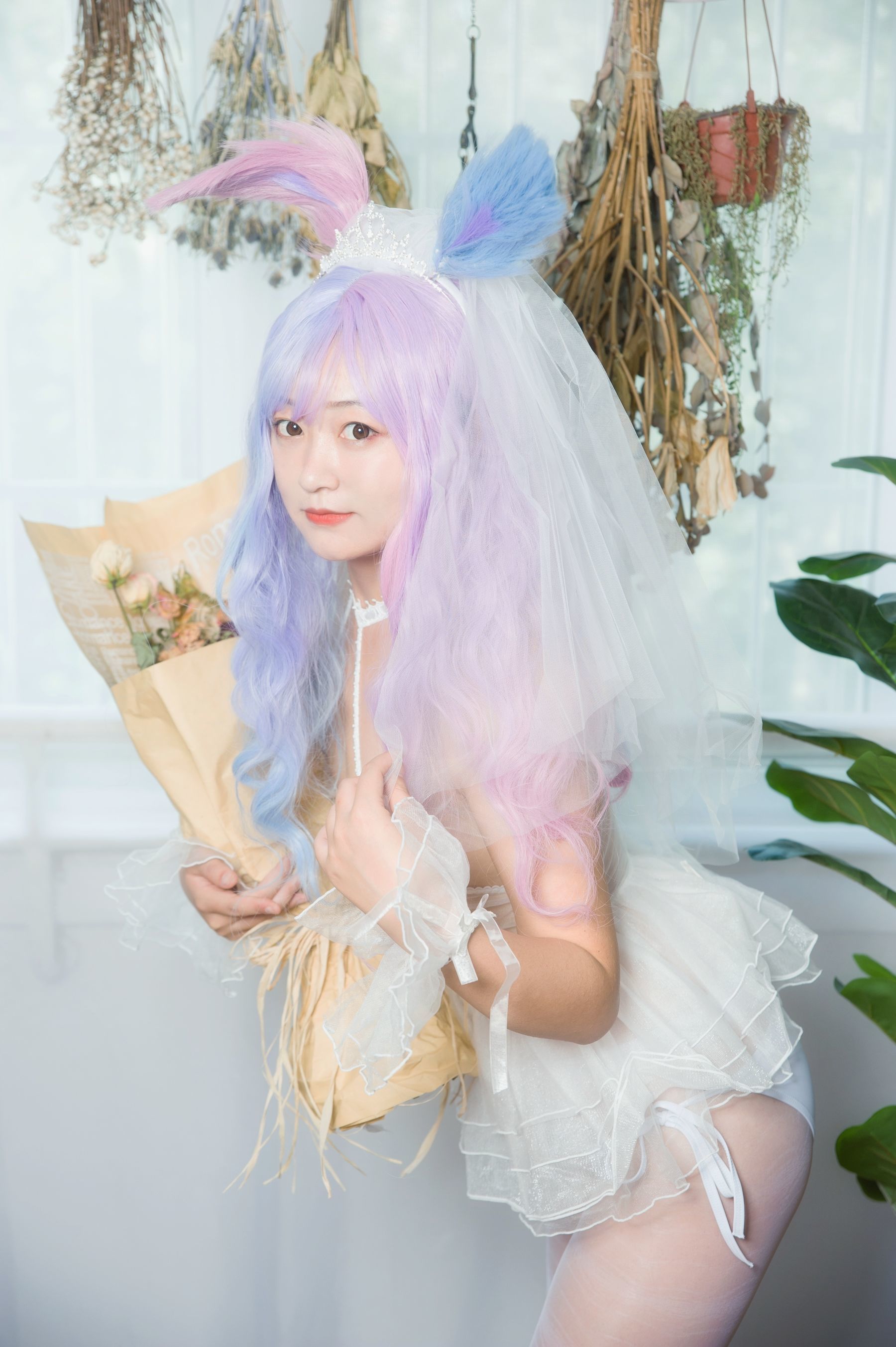 动漫博主大碗排面 婚纱兔白丝婚纱 [23P]