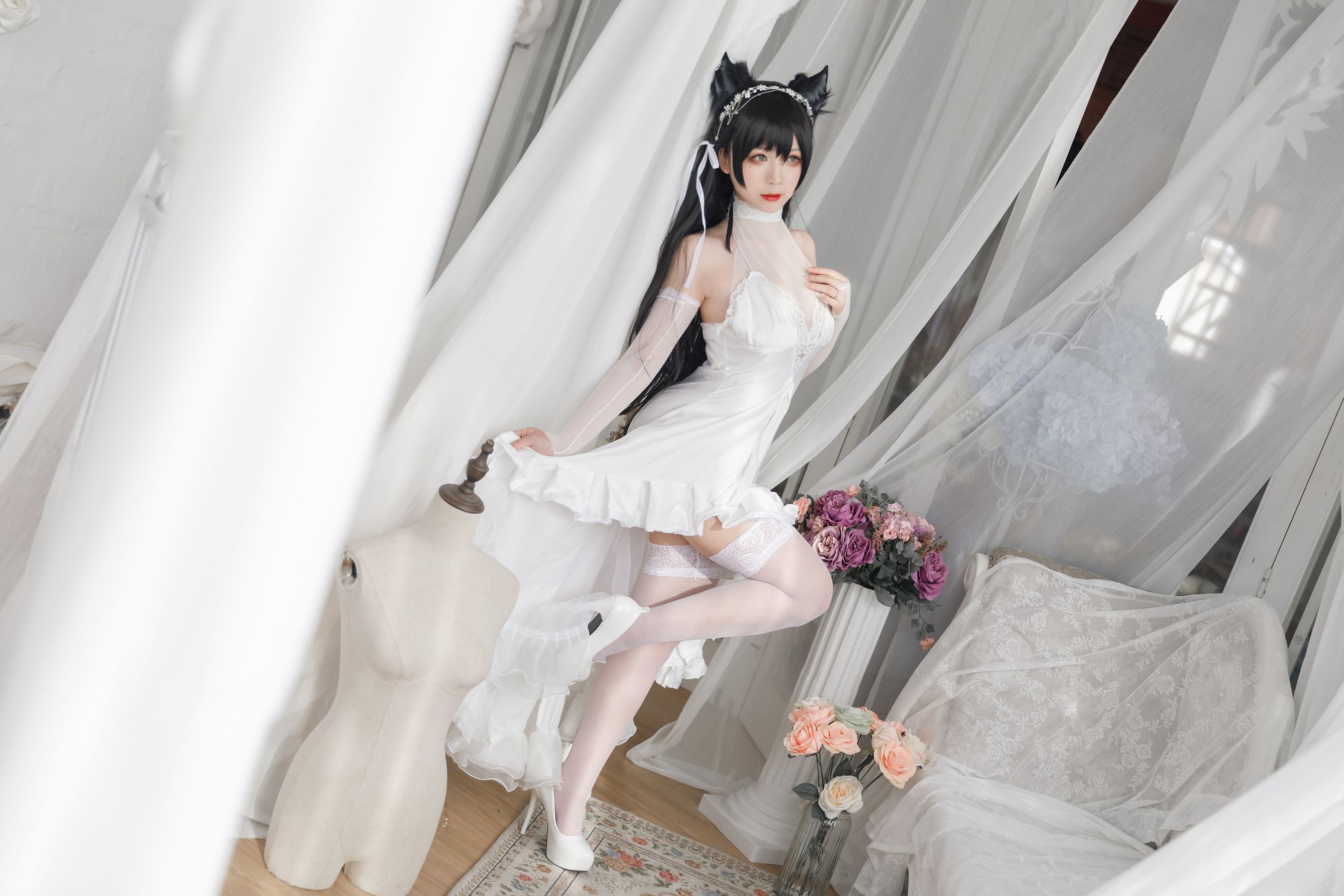 动漫博主樱落酱w – 爱宕花嫁 [19P]
