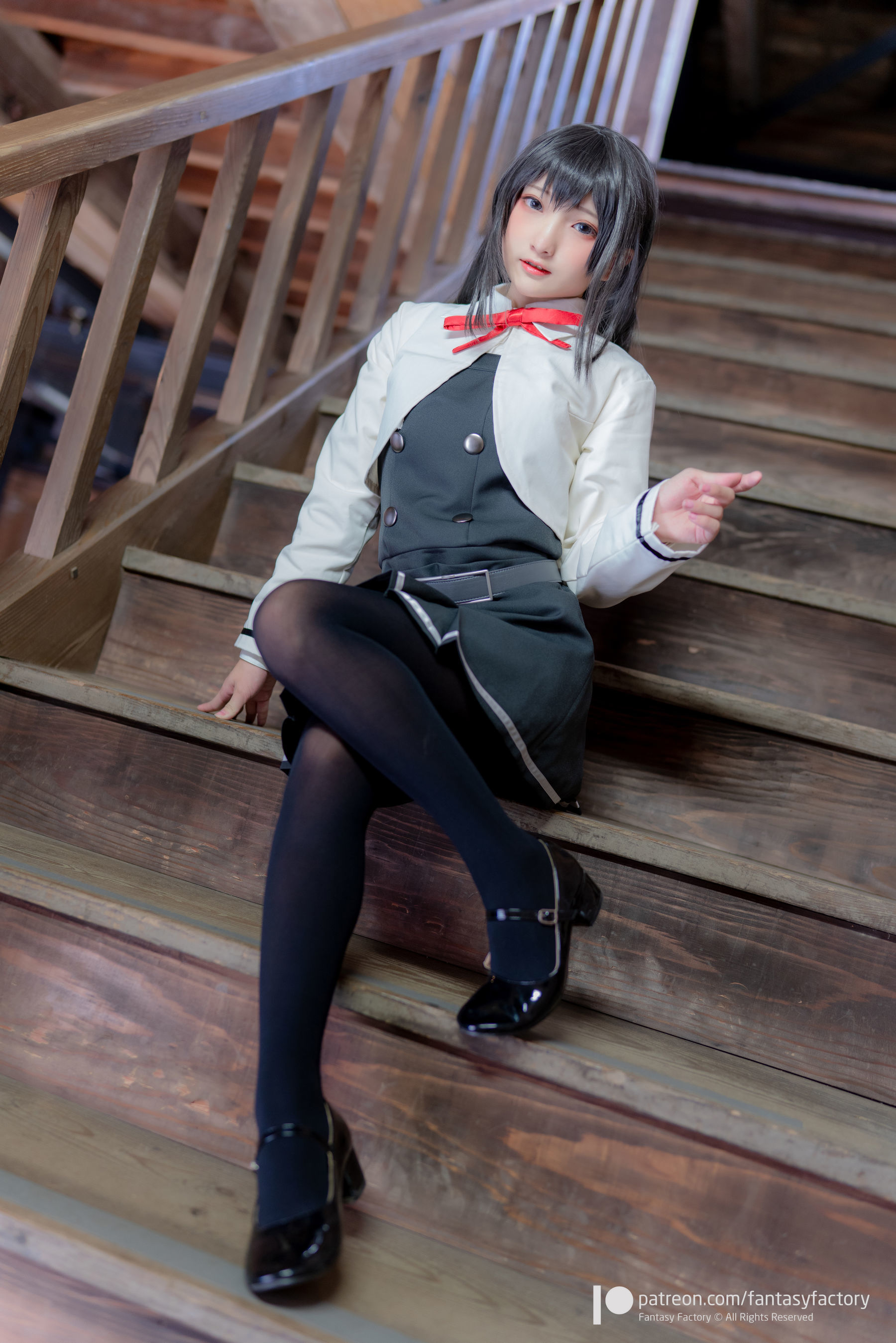 小丁Cosplay 2020.01 [Fantasy Factory] 黑丝 和服 JK [89P]