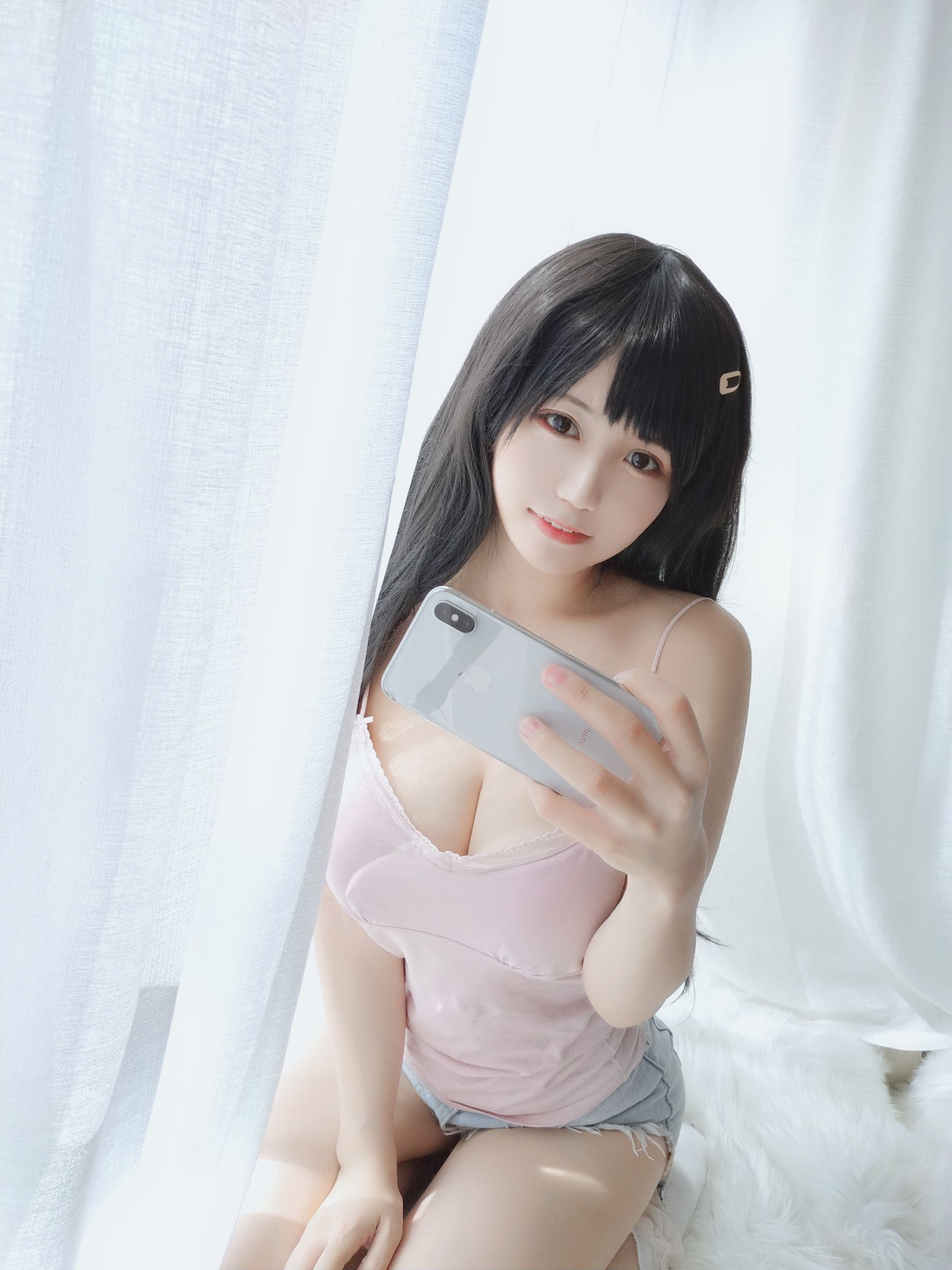 [Cosplay写真] 动漫博主小仓千代w – 粉色吊带 [30P]