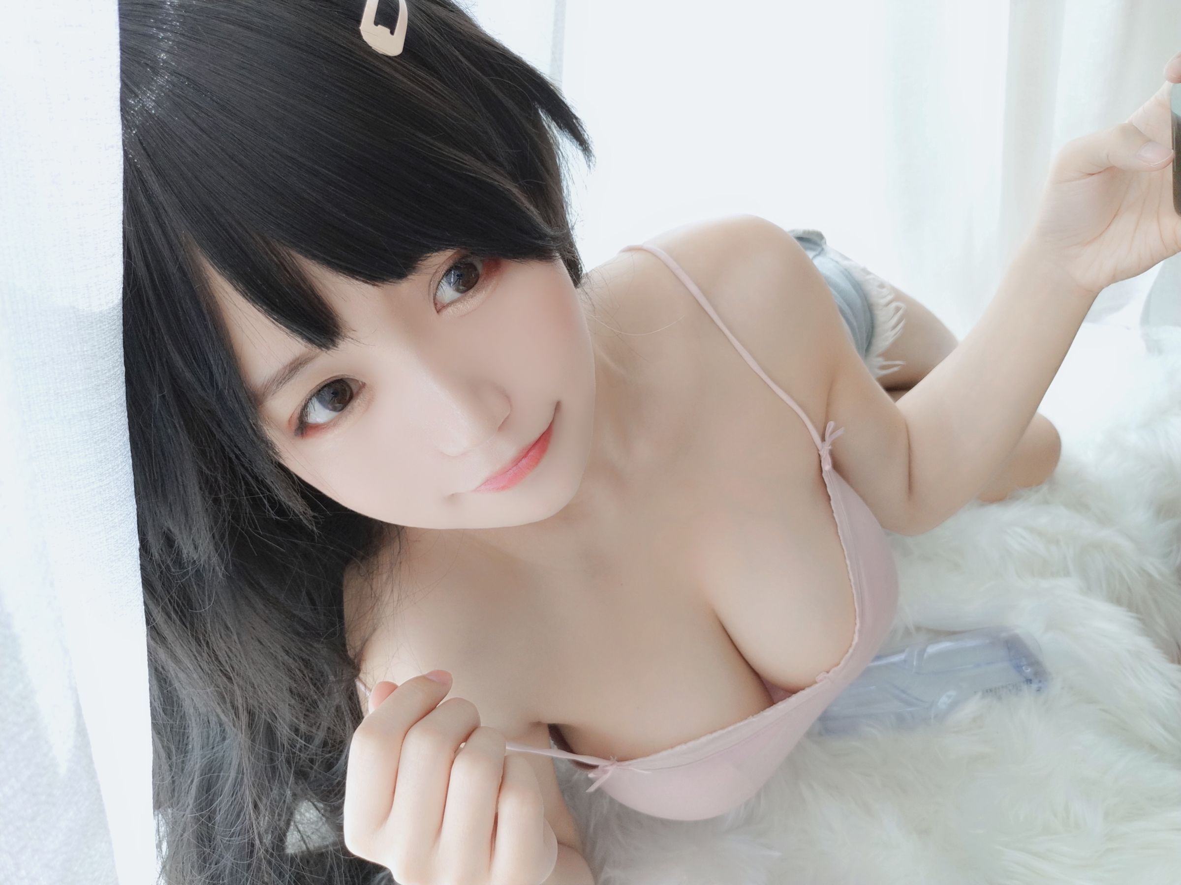 [Cosplay写真] 动漫博主小仓千代w – 粉色吊带 [30P]