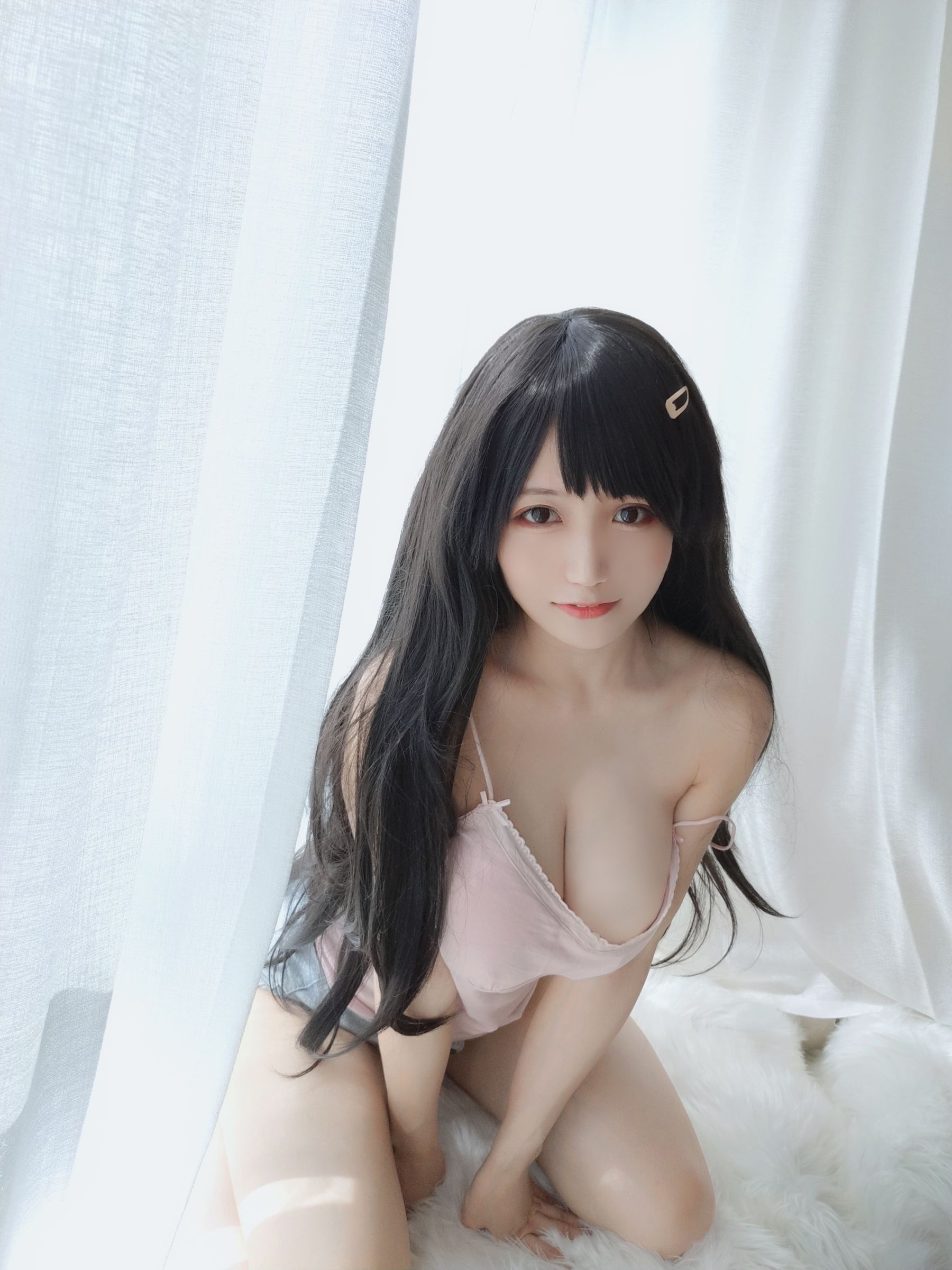 [Cosplay写真] 动漫博主小仓千代w – 粉色吊带 [30P]