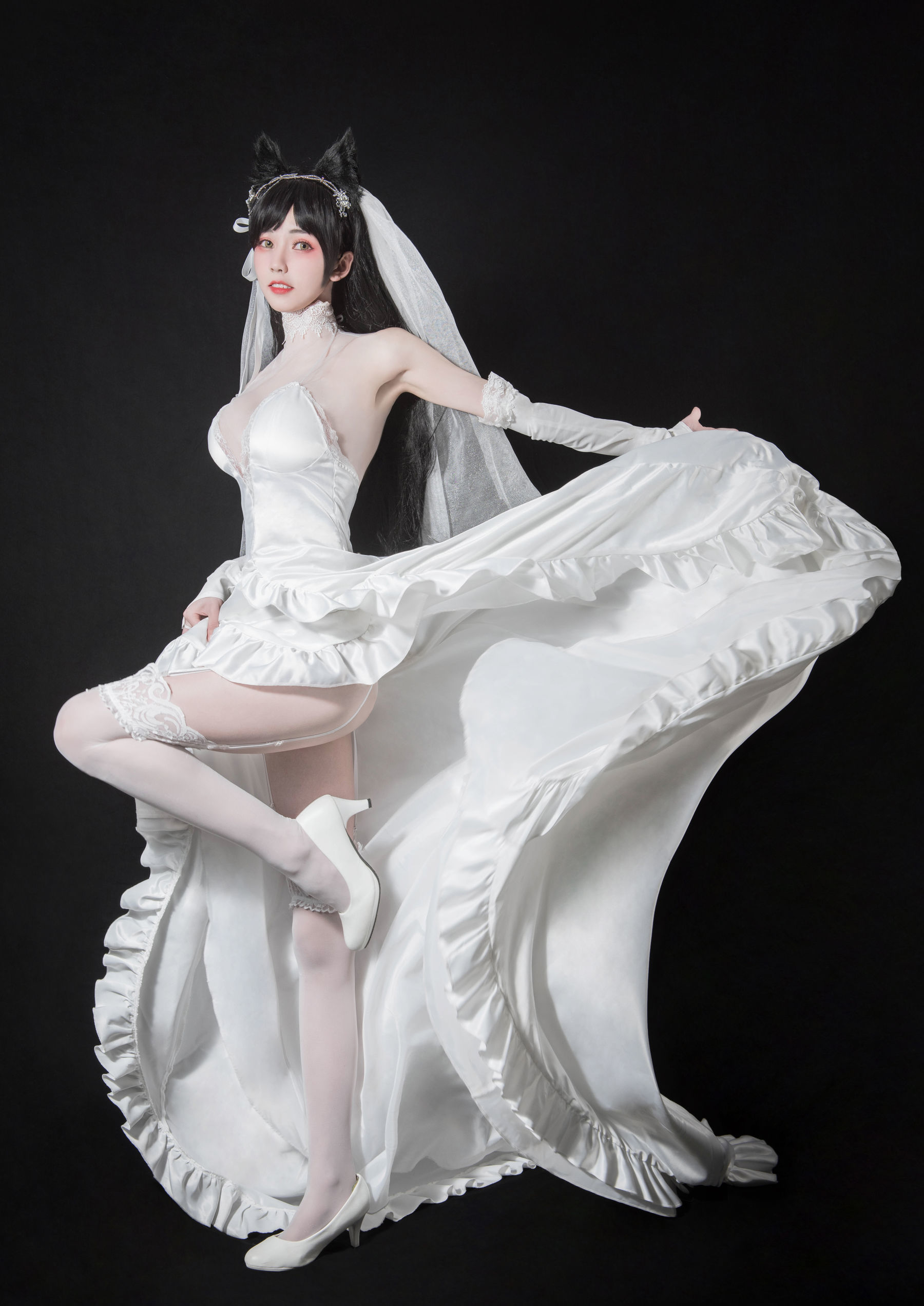 [萝莉COS] 小妖精你的负卿 – 爱宕花嫁 [9P]