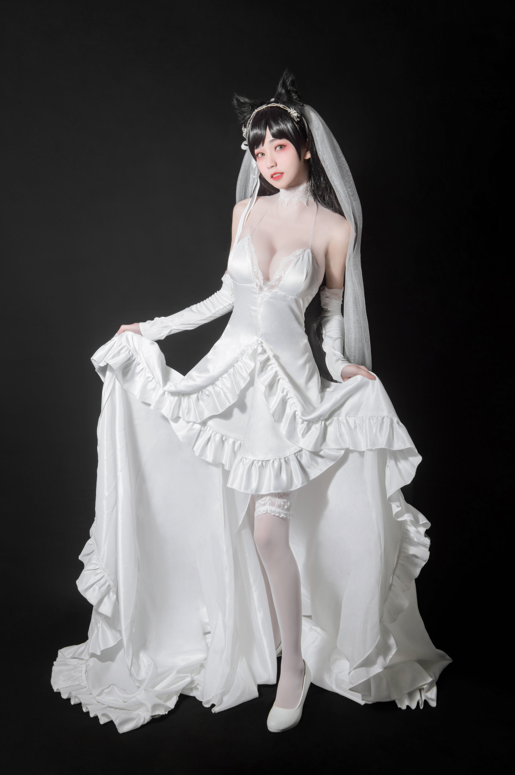 [萝莉COS] 小妖精你的负卿 – 爱宕花嫁 [9P]