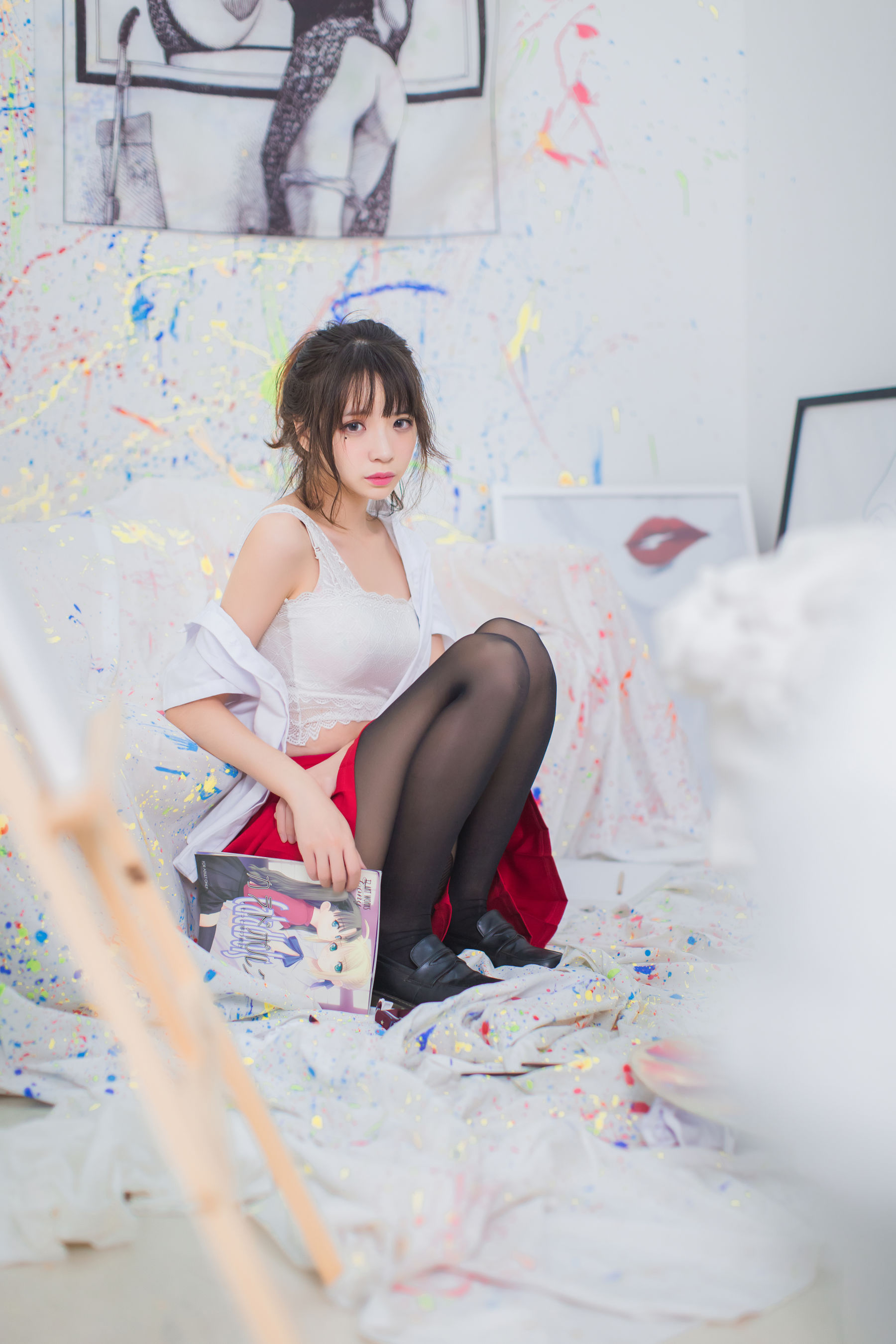 疯猫ss 画室JK少女 [23P]