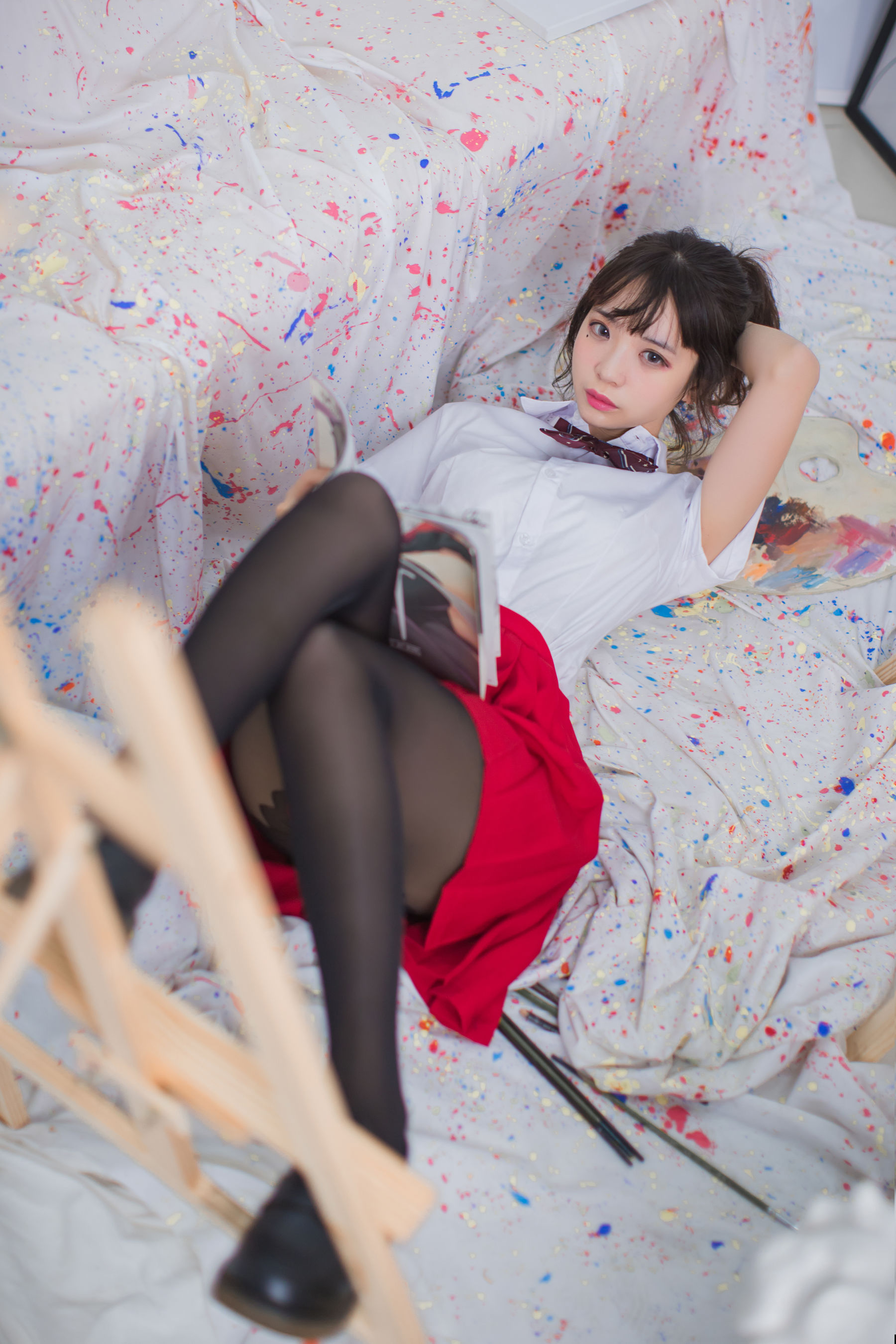疯猫ss 画室JK少女 [23P]