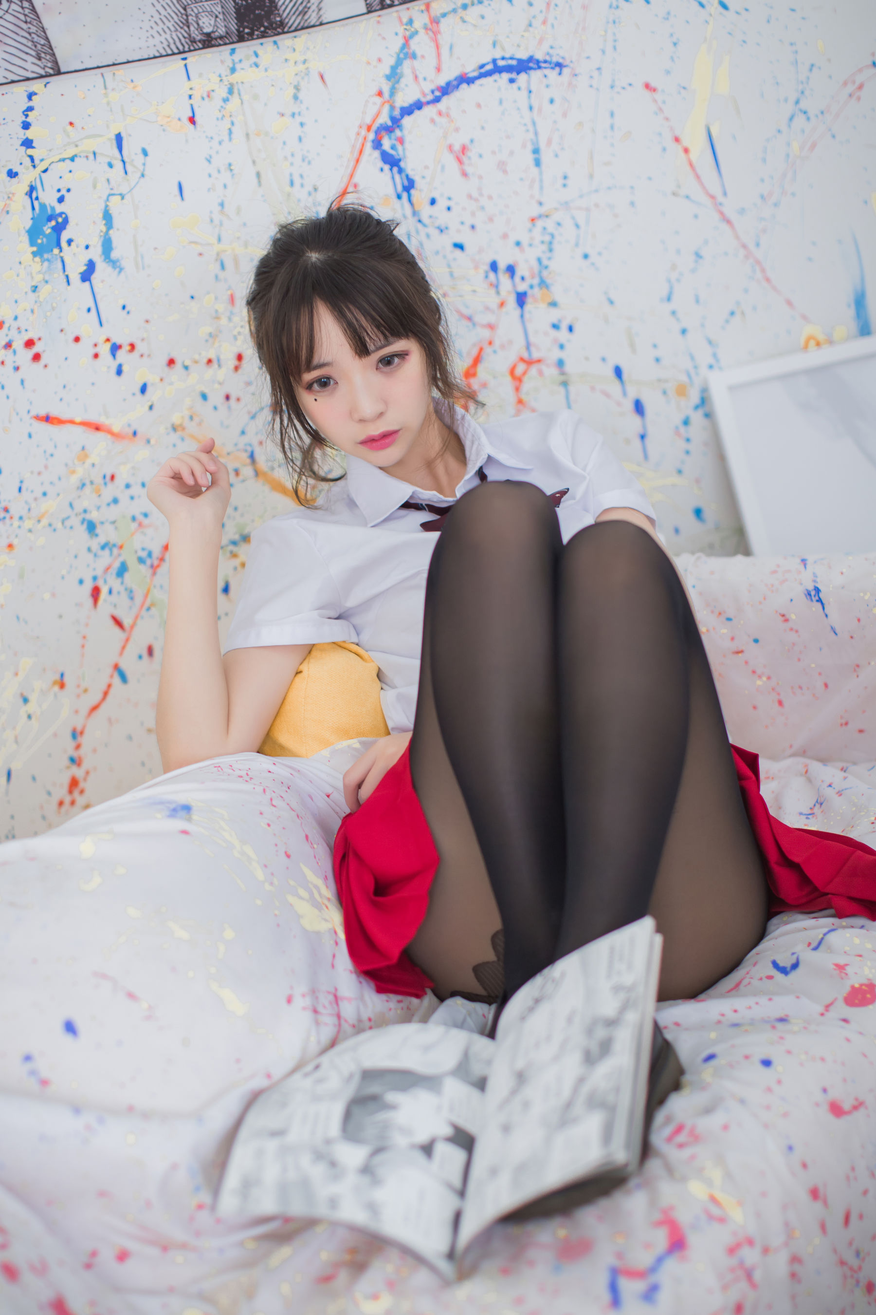 疯猫ss 画室JK少女 [23P]
