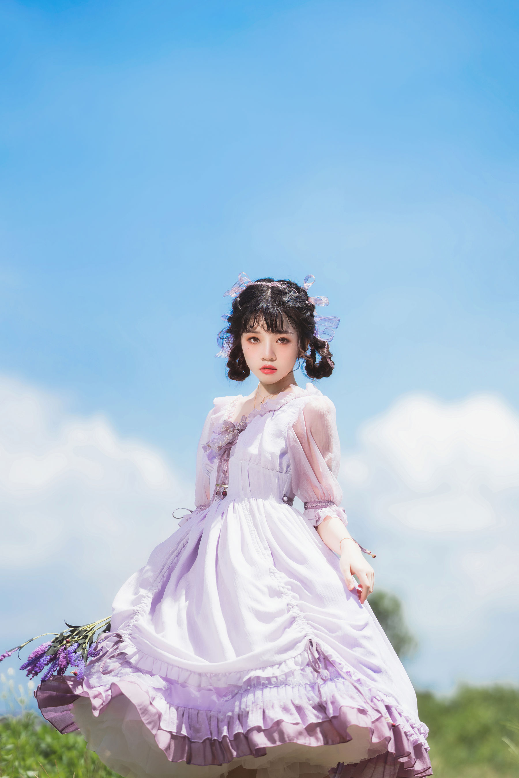 桜桃喵 – 少女之紫萱 [15P]