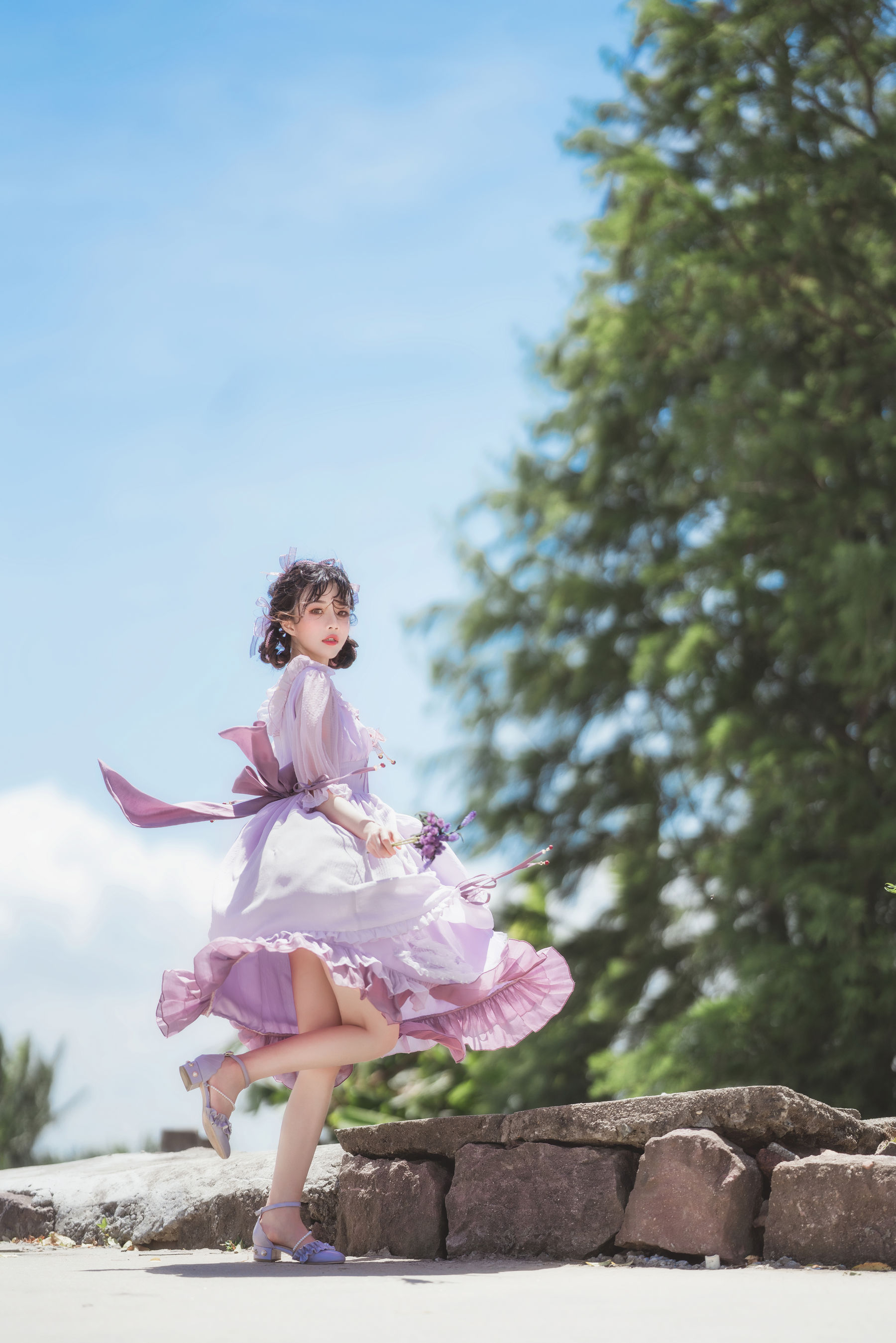 桜桃喵 – 少女之紫萱 [15P]