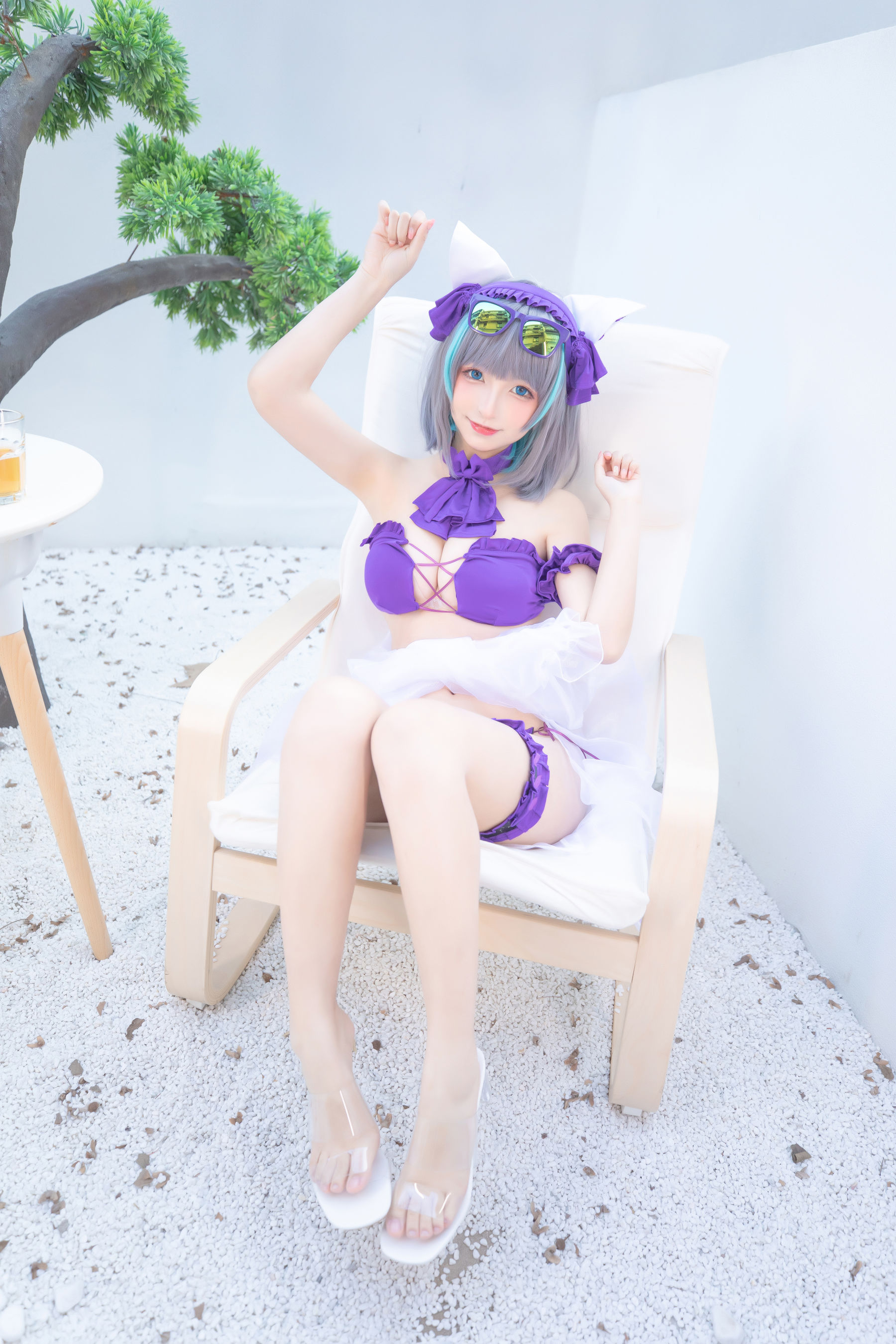 萝莉神楽板真冬 之柴郡 – 纯色庭院 [150P]