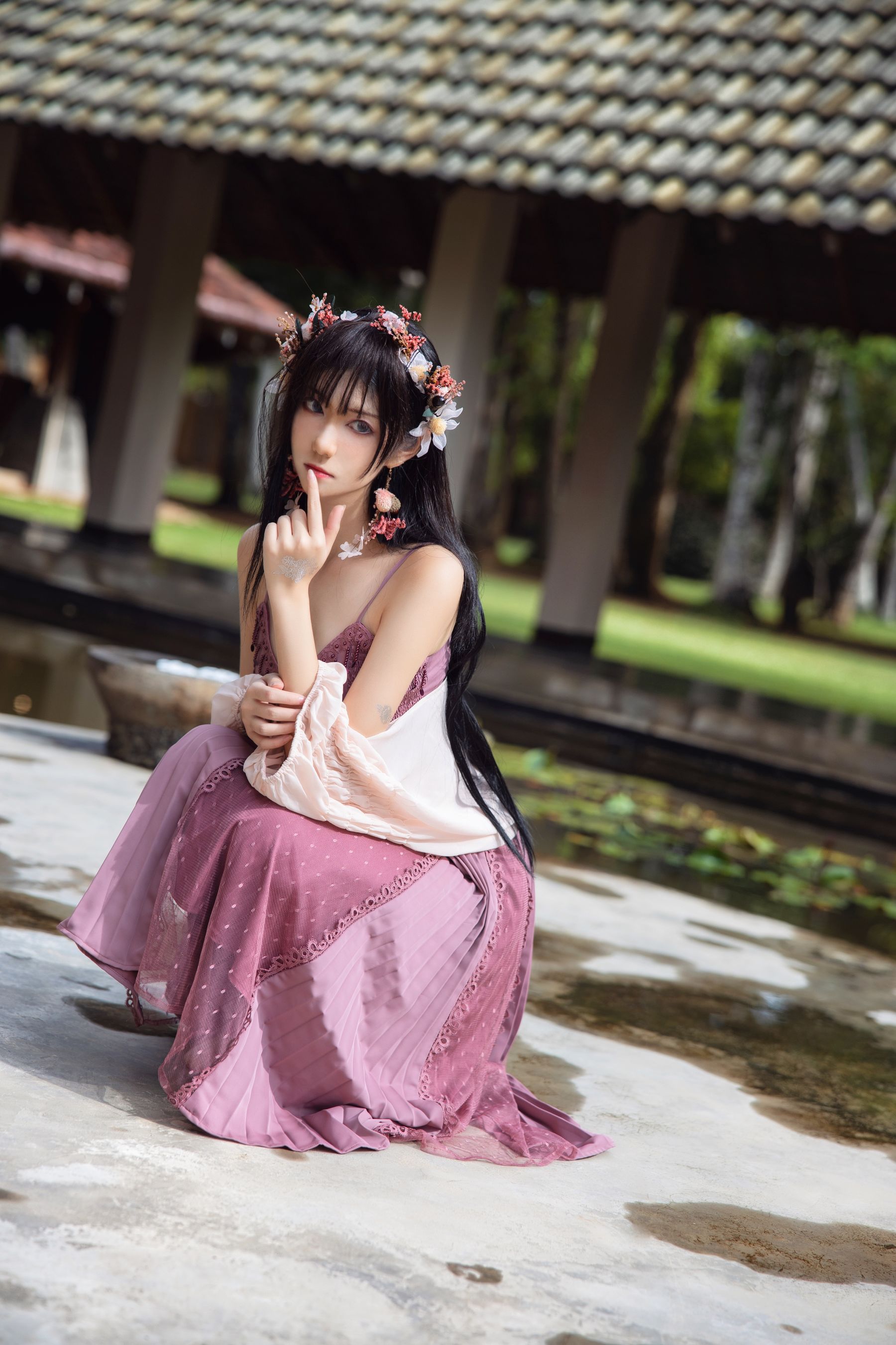 [Cosplay写真] 动漫博主南桃Momoko – 紫日常 [10P]