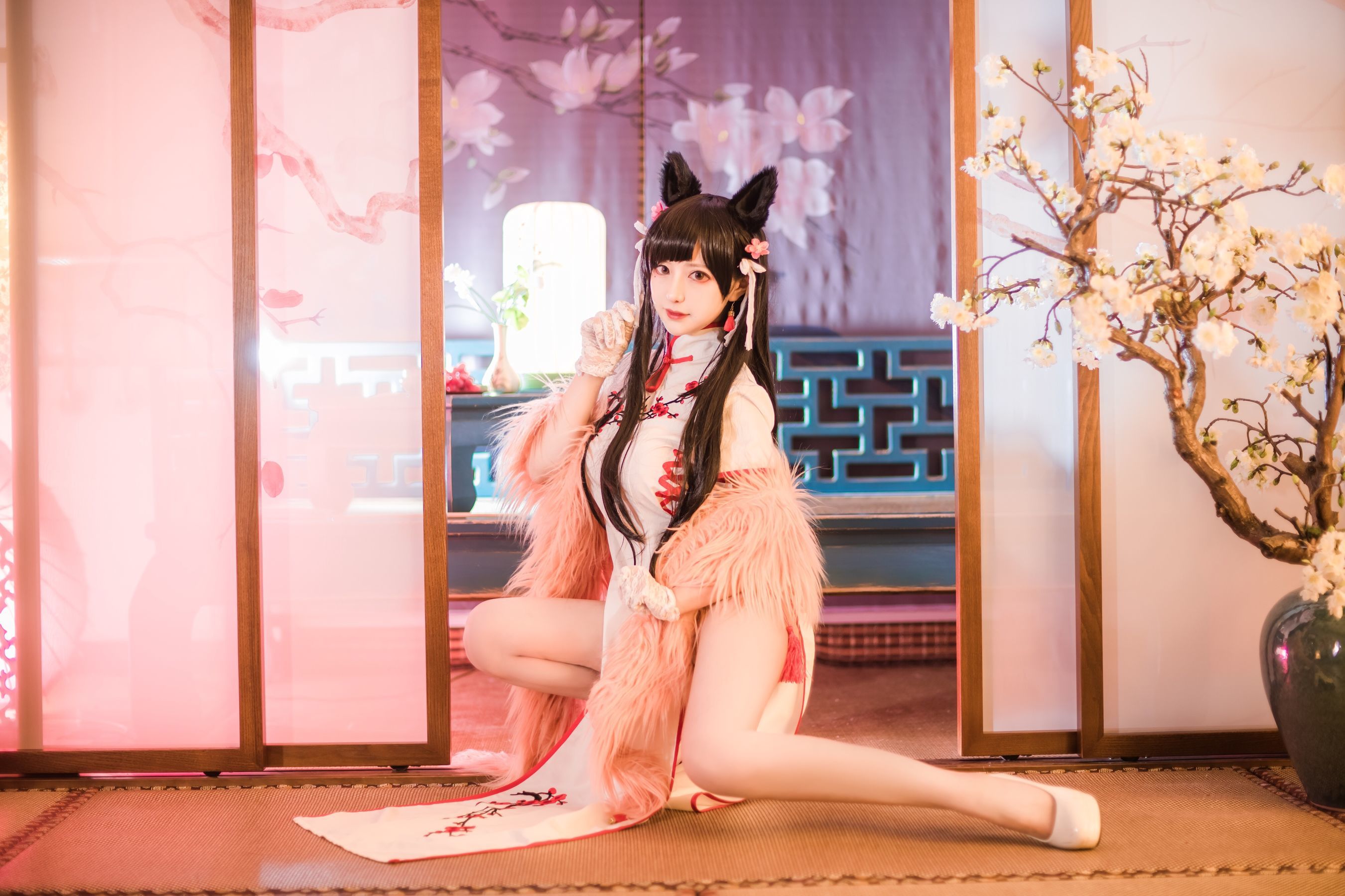 [萝莉COS] Shika小鹿鹿 – 爱宕旗袍 [30P]