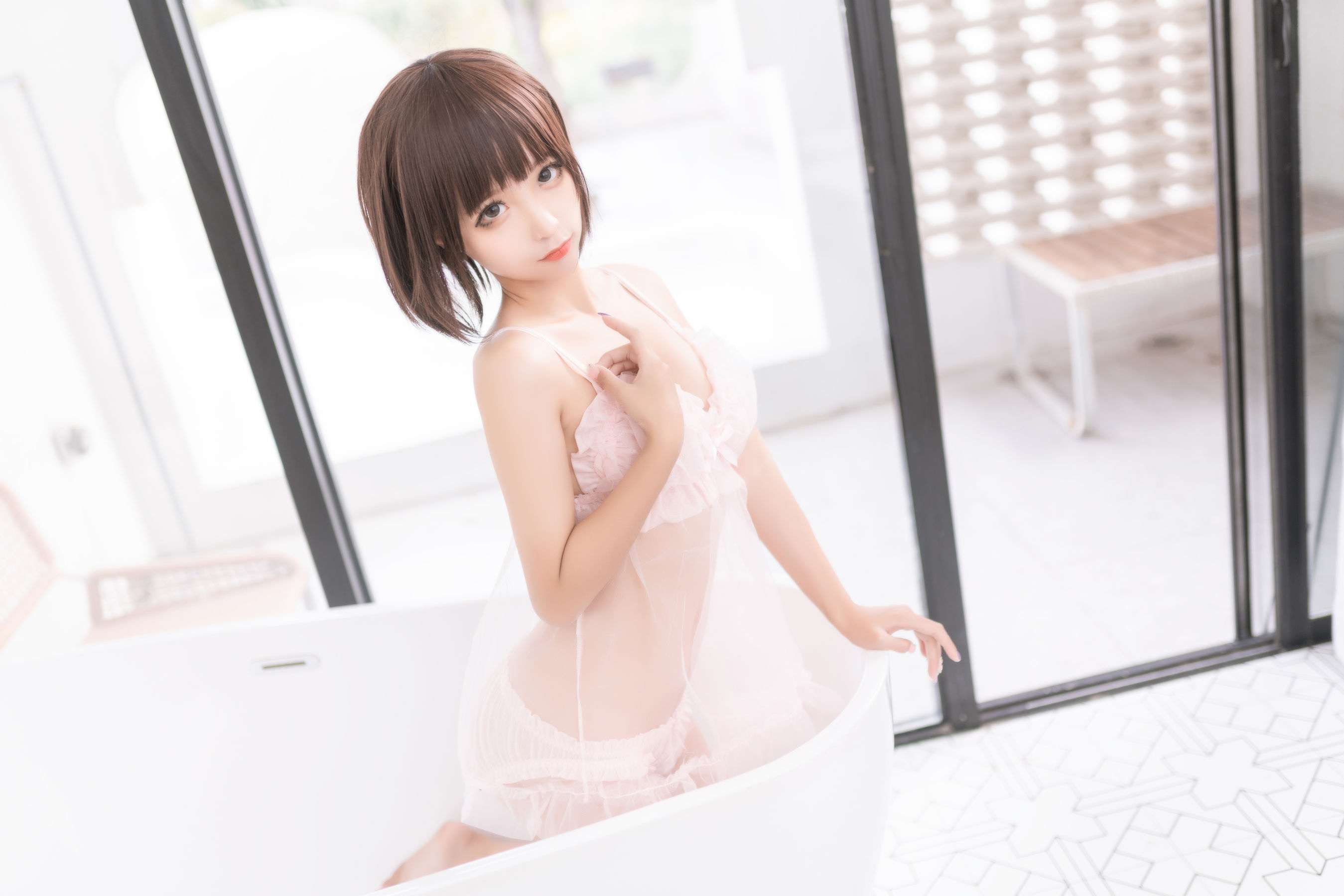 动漫博主蠢沫沫 – 粉纱 [40P]