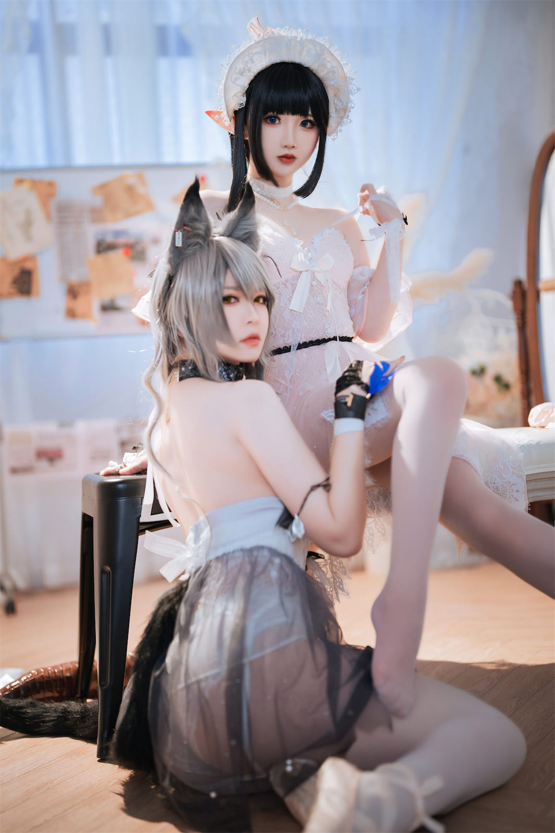 面饼仙儿&半半子 – Arknights 黑x森蚺バレエ [56P]