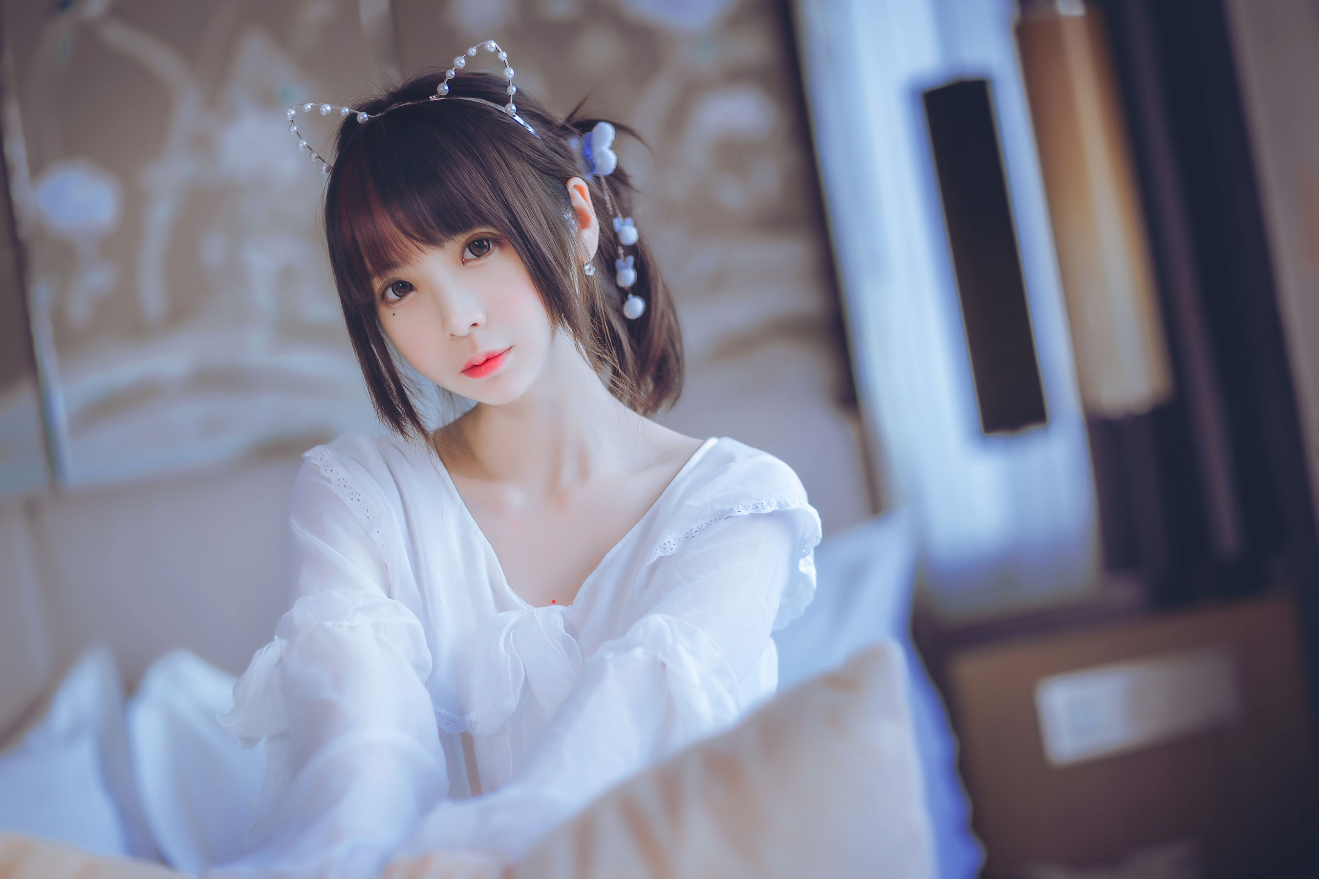 疯猫ss 白色睡衣 [24P]