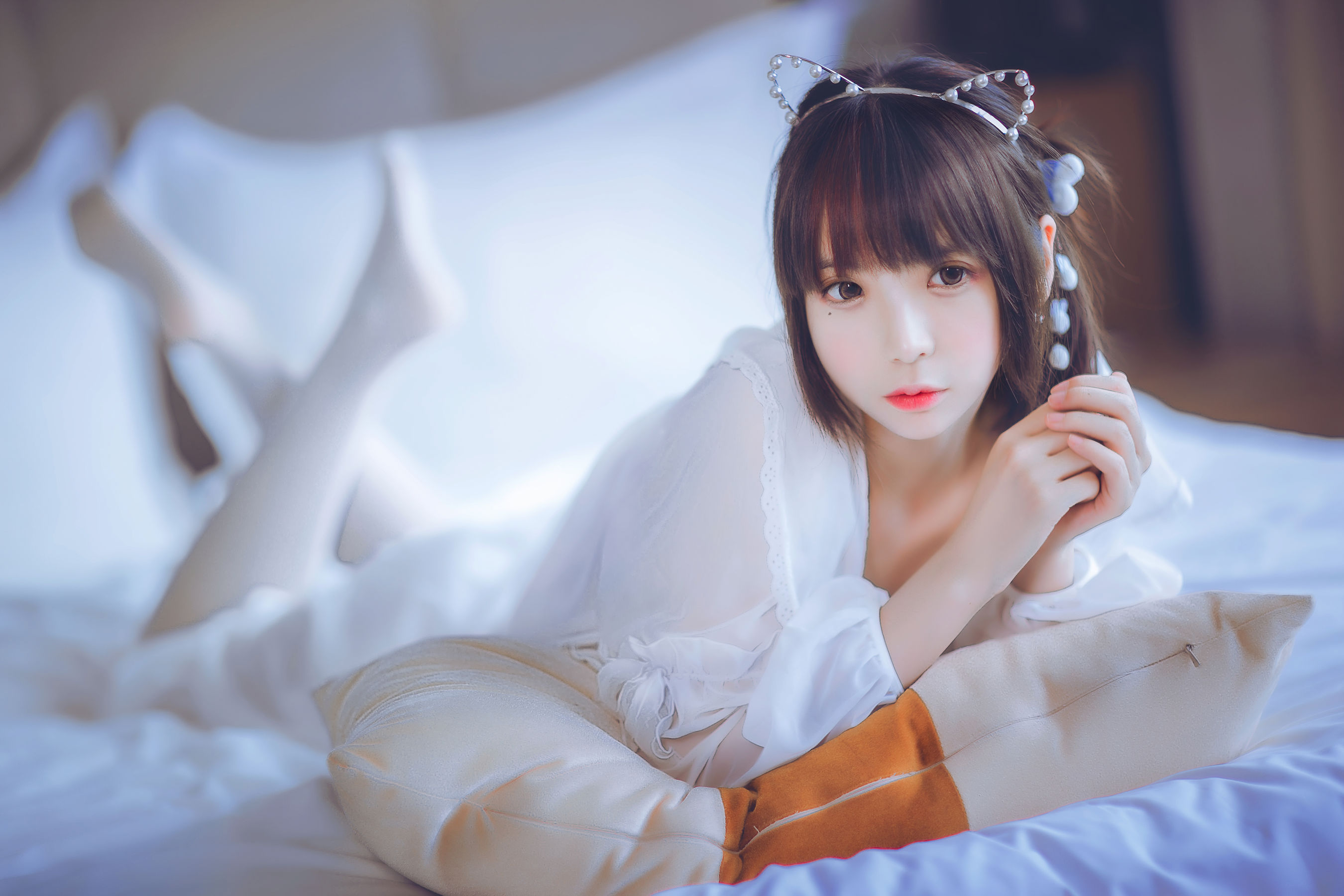 疯猫ss 白色睡衣 [24P]