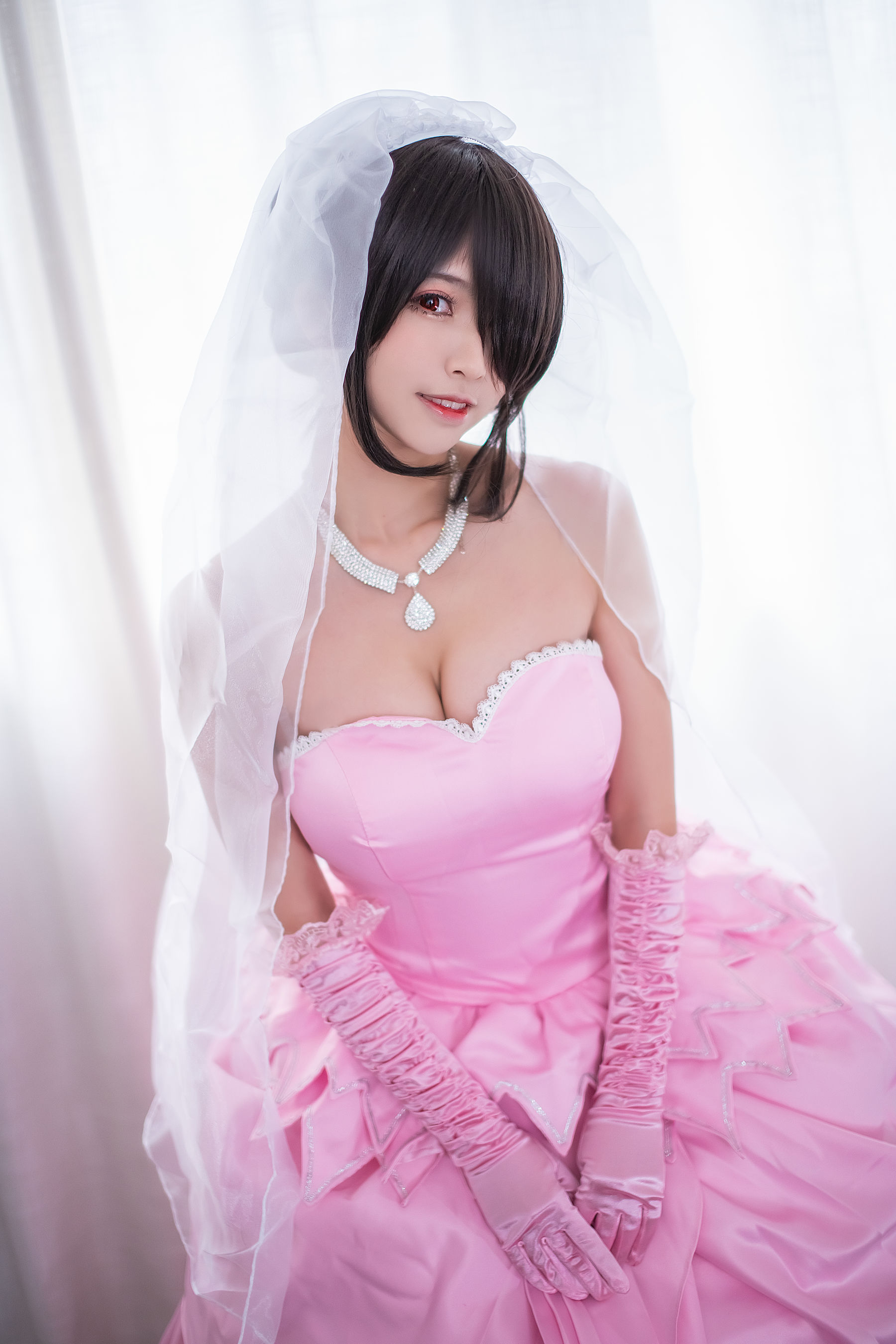 超人气Coser鳗鱼霏儿 狂三系列 婚纱 [14P]