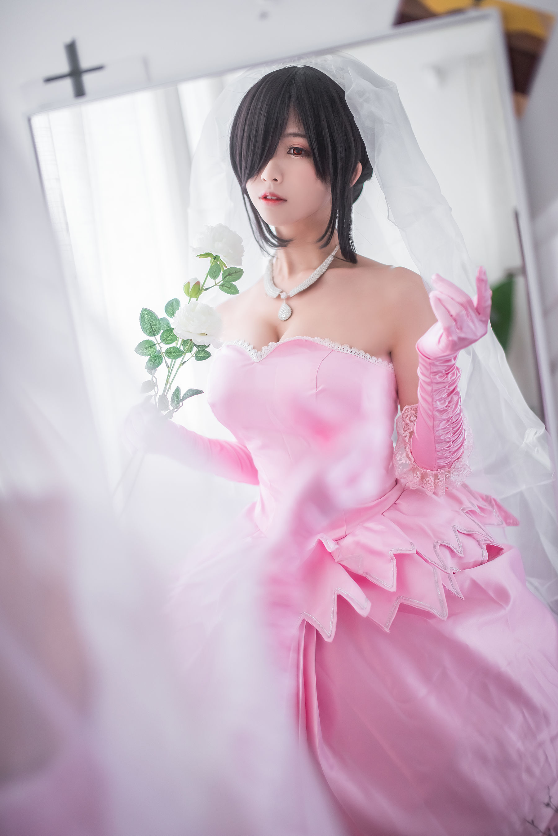 超人气Coser鳗鱼霏儿 狂三系列 婚纱 [14P]