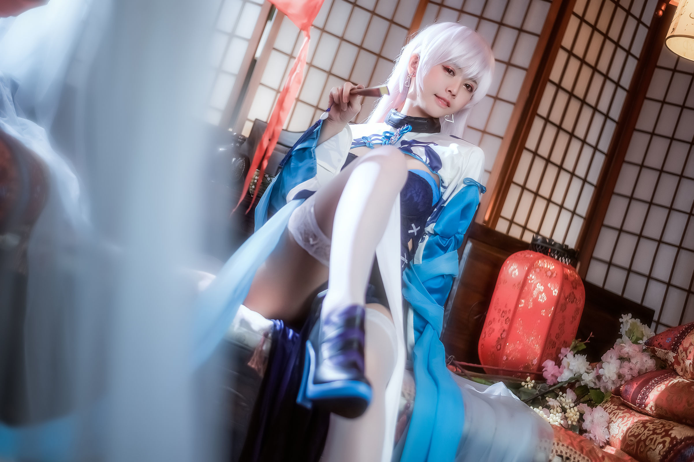 [萝莉COS] 鳗鱼霏儿 – 碧蓝华裳 贝姐 [11P]
