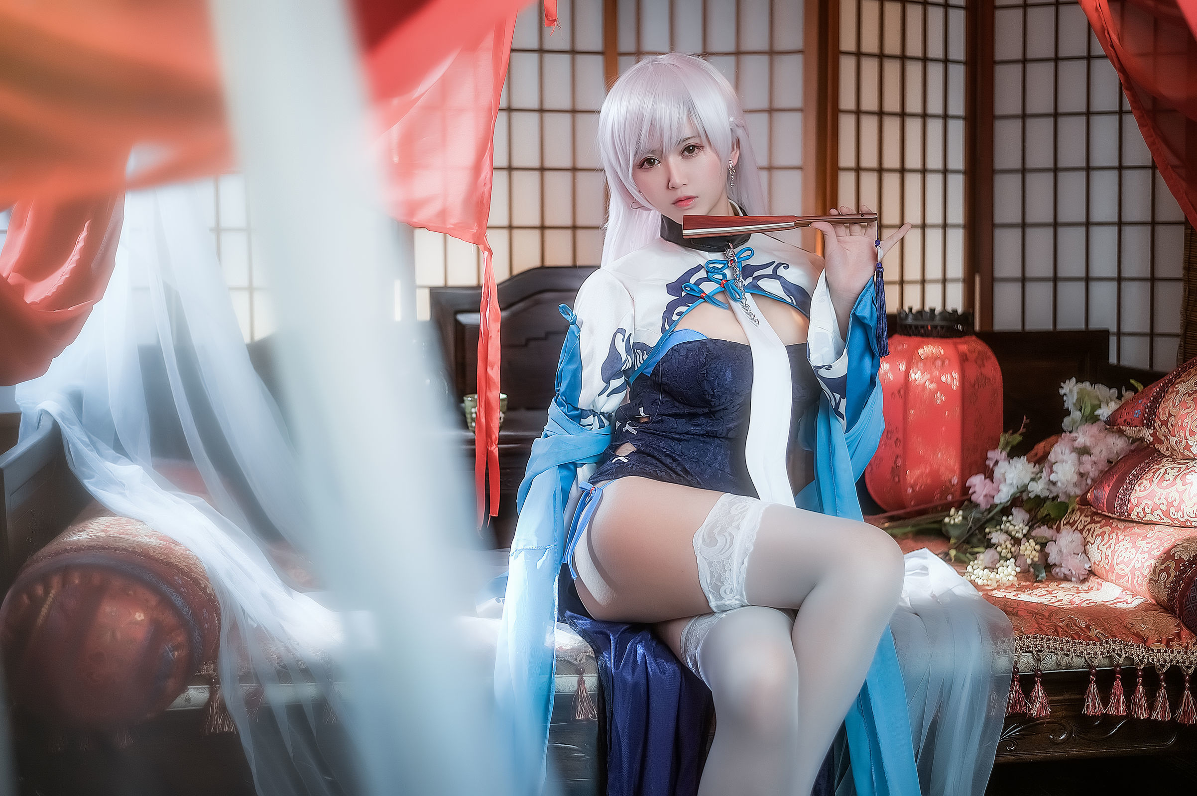 [萝莉COS] 鳗鱼霏儿 – 碧蓝华裳 贝姐 [11P]