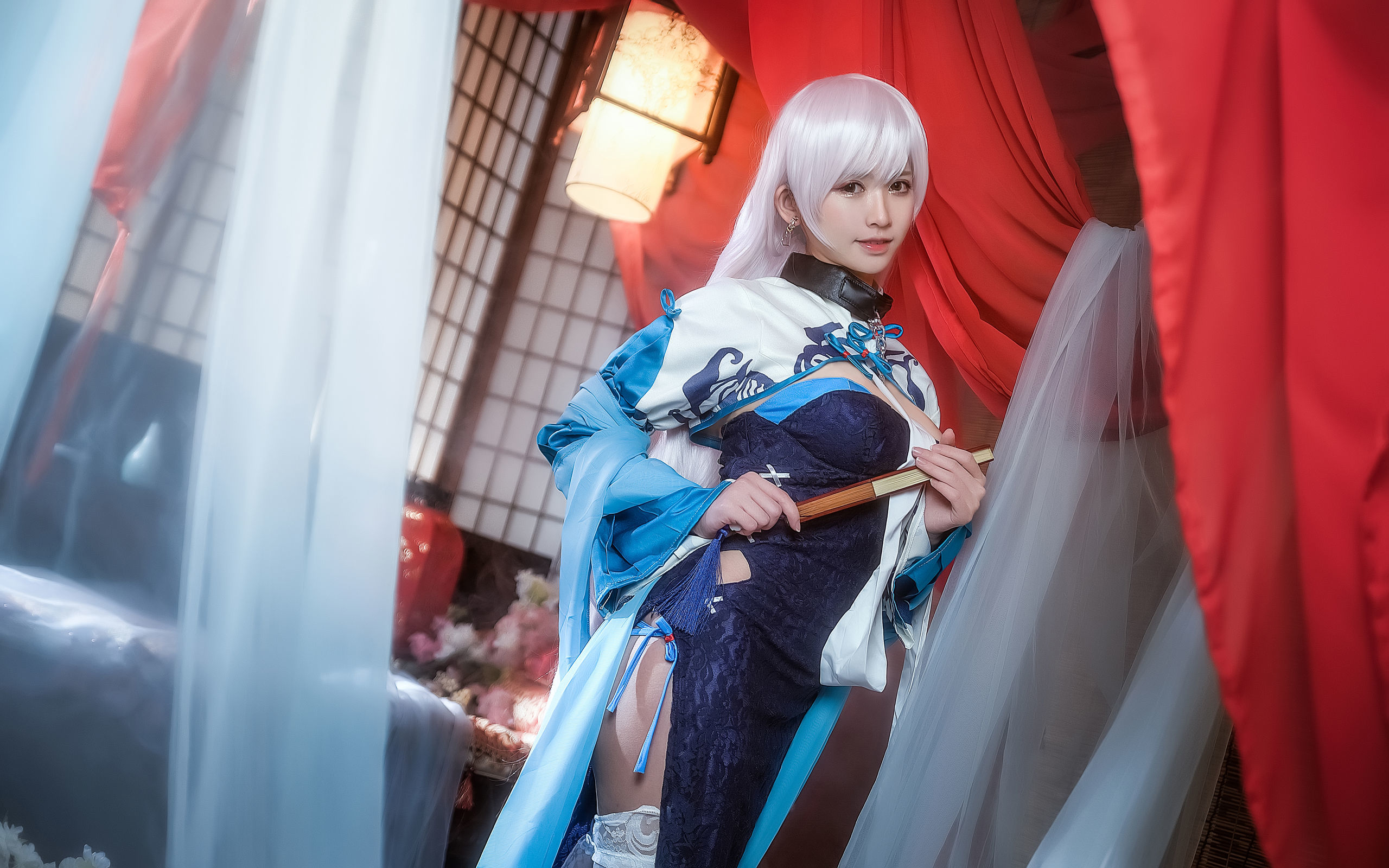 [萝莉COS] 鳗鱼霏儿 – 碧蓝华裳 贝姐 [11P]