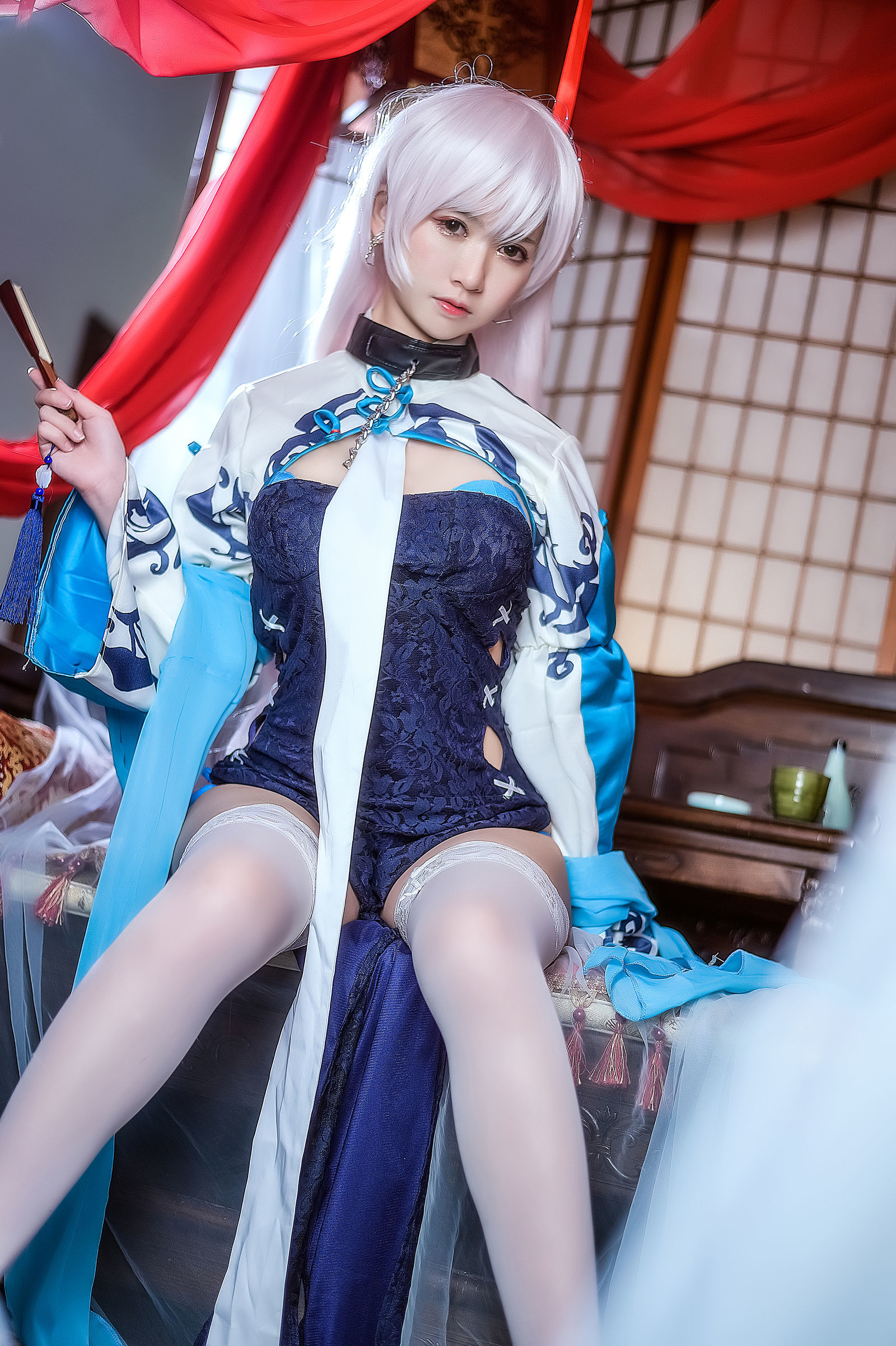[萝莉COS] 鳗鱼霏儿 – 碧蓝华裳 贝姐 [11P]