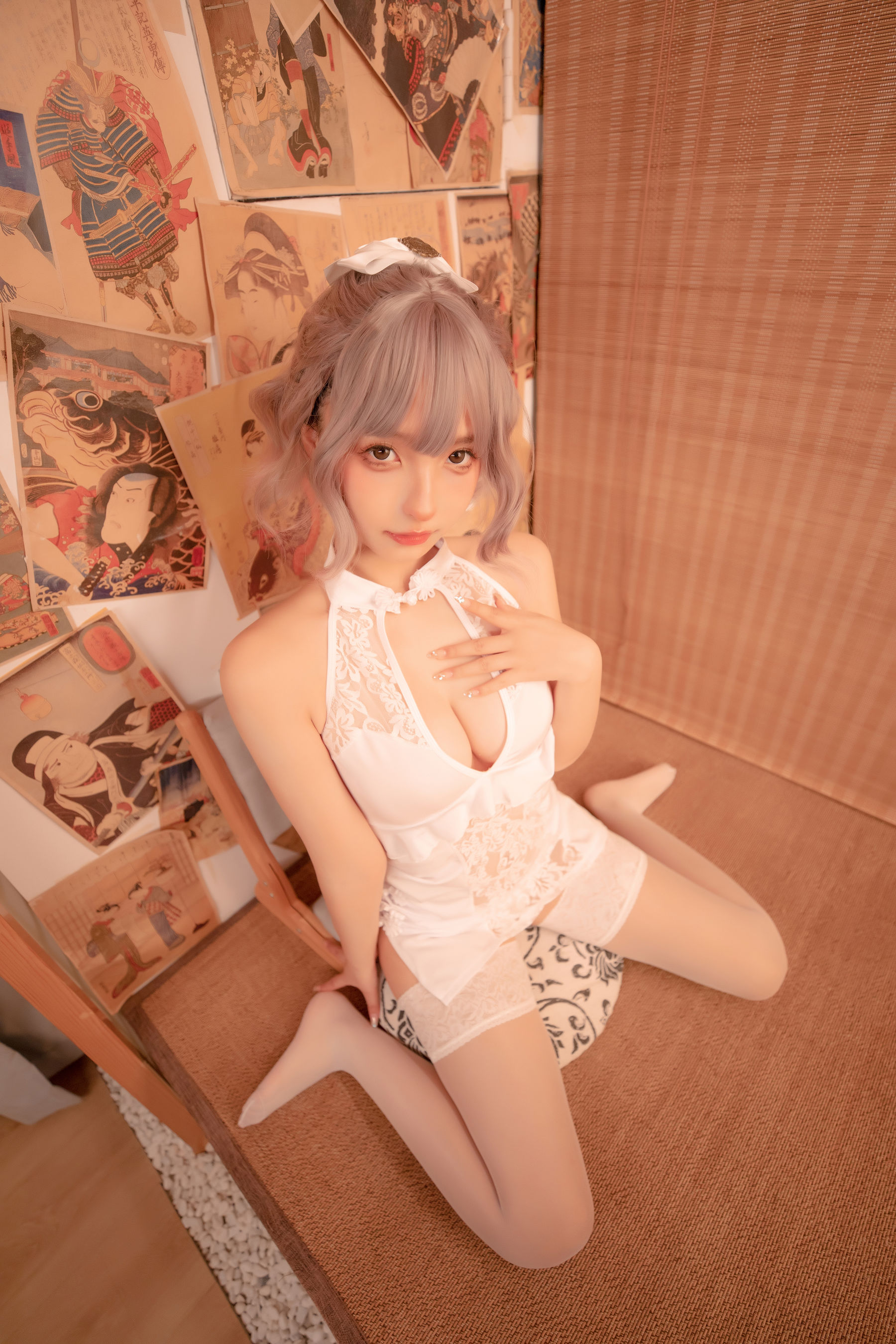 神楽坂真冬 白旗袍 [75P]