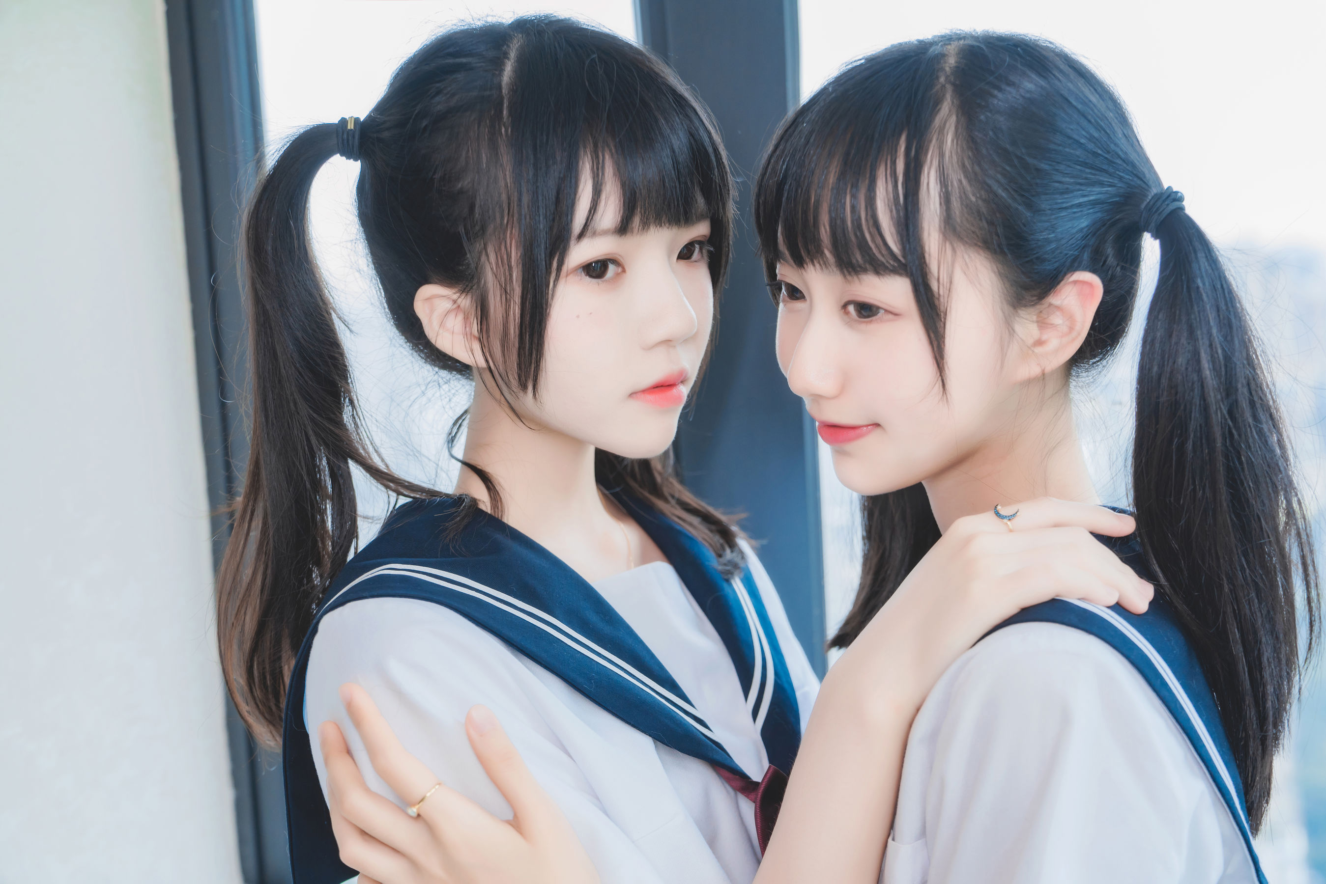 萌系小姐姐木绵绵OwO&桜桃喵 她(制服×制服) [38P]