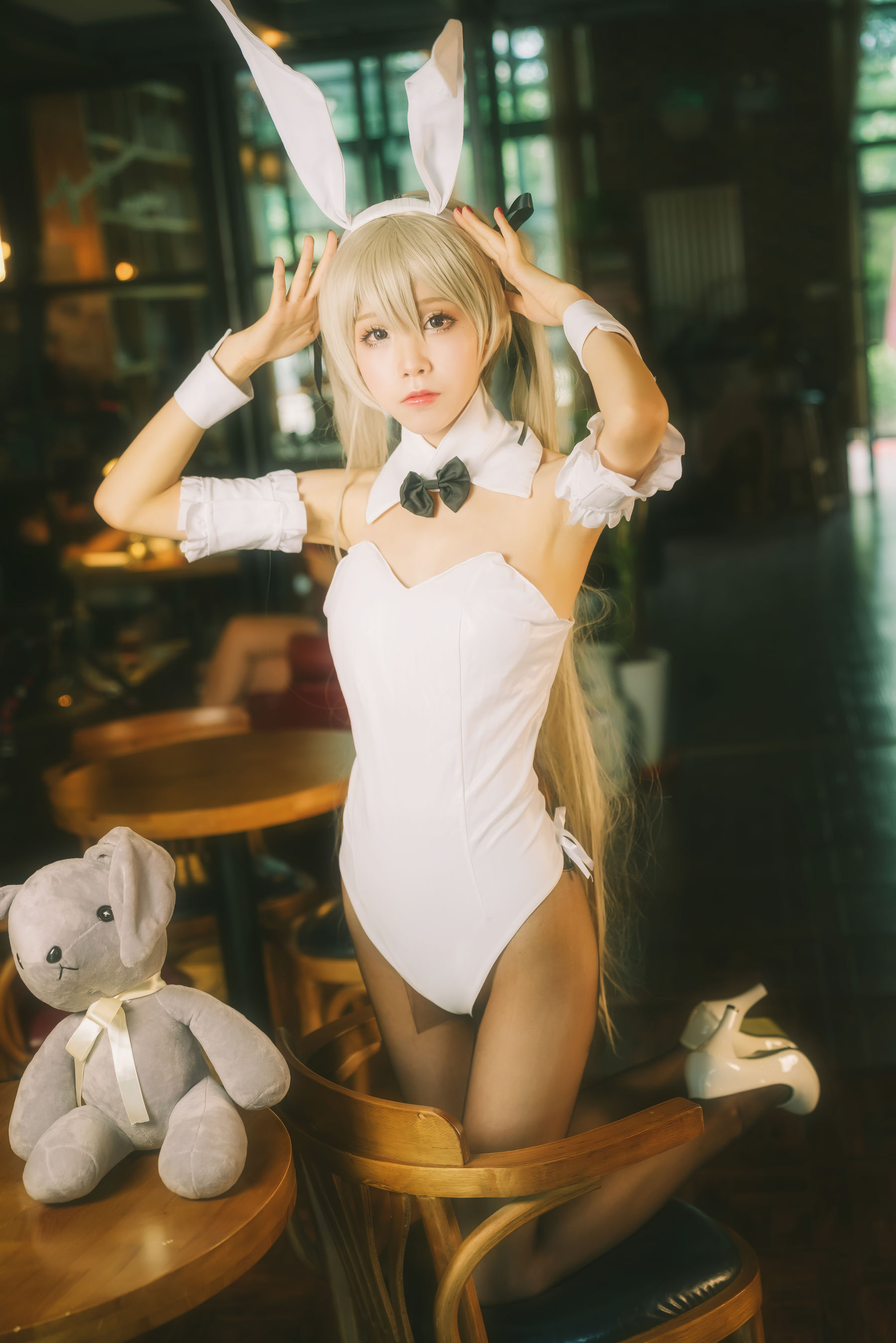 [Cosplay写真] 动漫博主水淼aqua – 穹妹兔女郎 [9P]