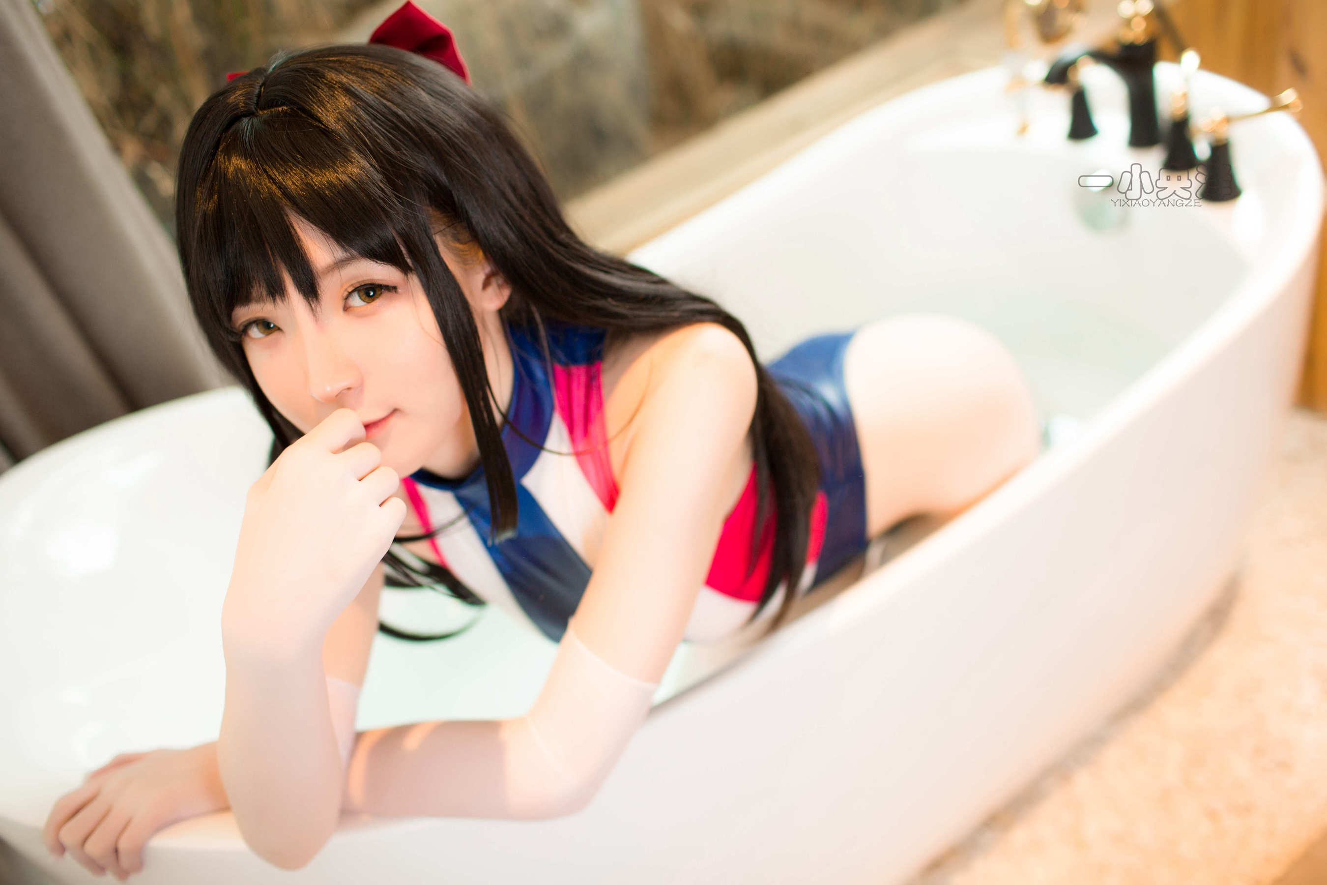 [萝莉COS] 一小央泽 – 猫女泳衣 [33P]