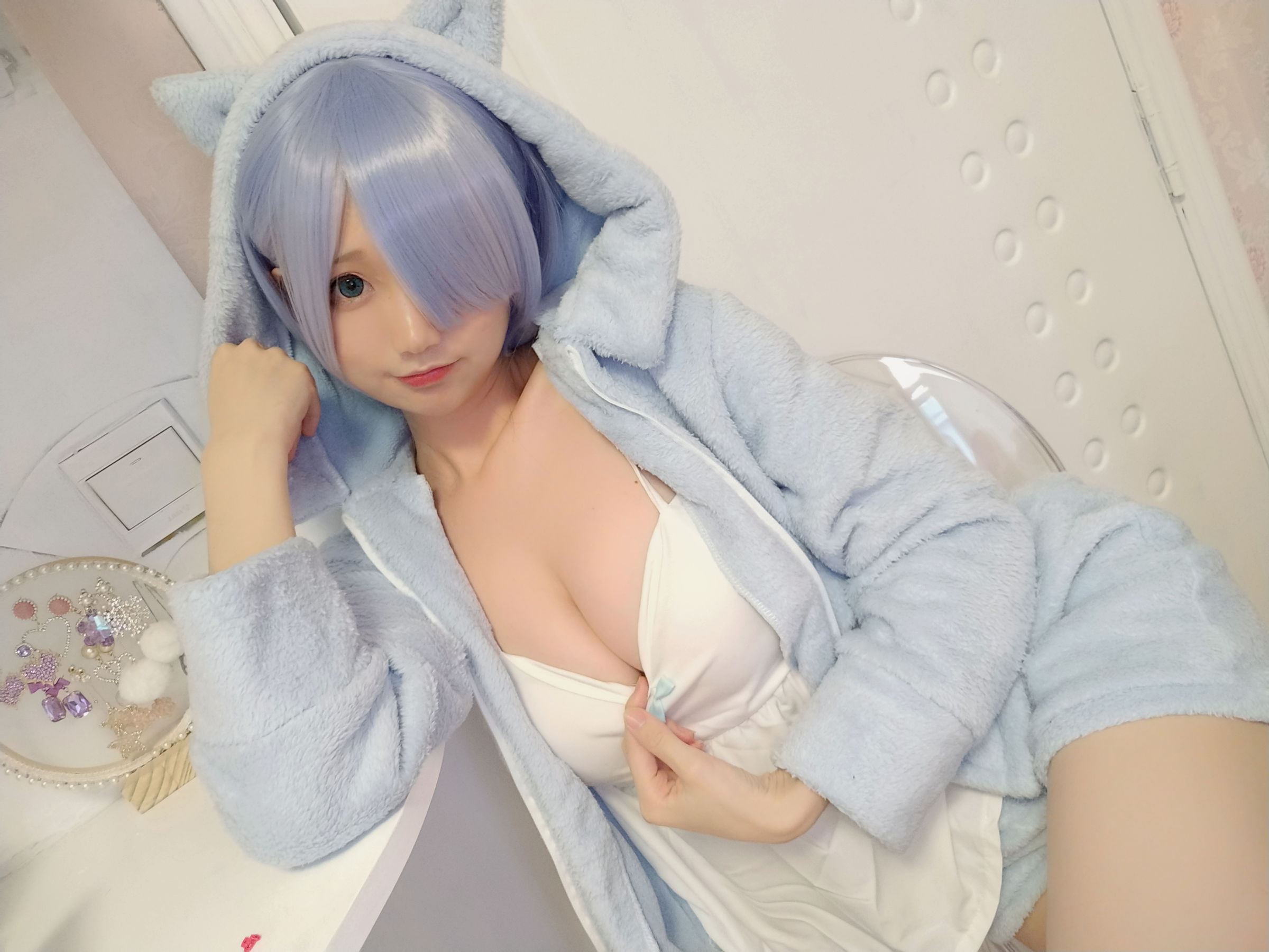 NAGISA魔物喵[fantia] – レム-猫耳パジャマ [8P]