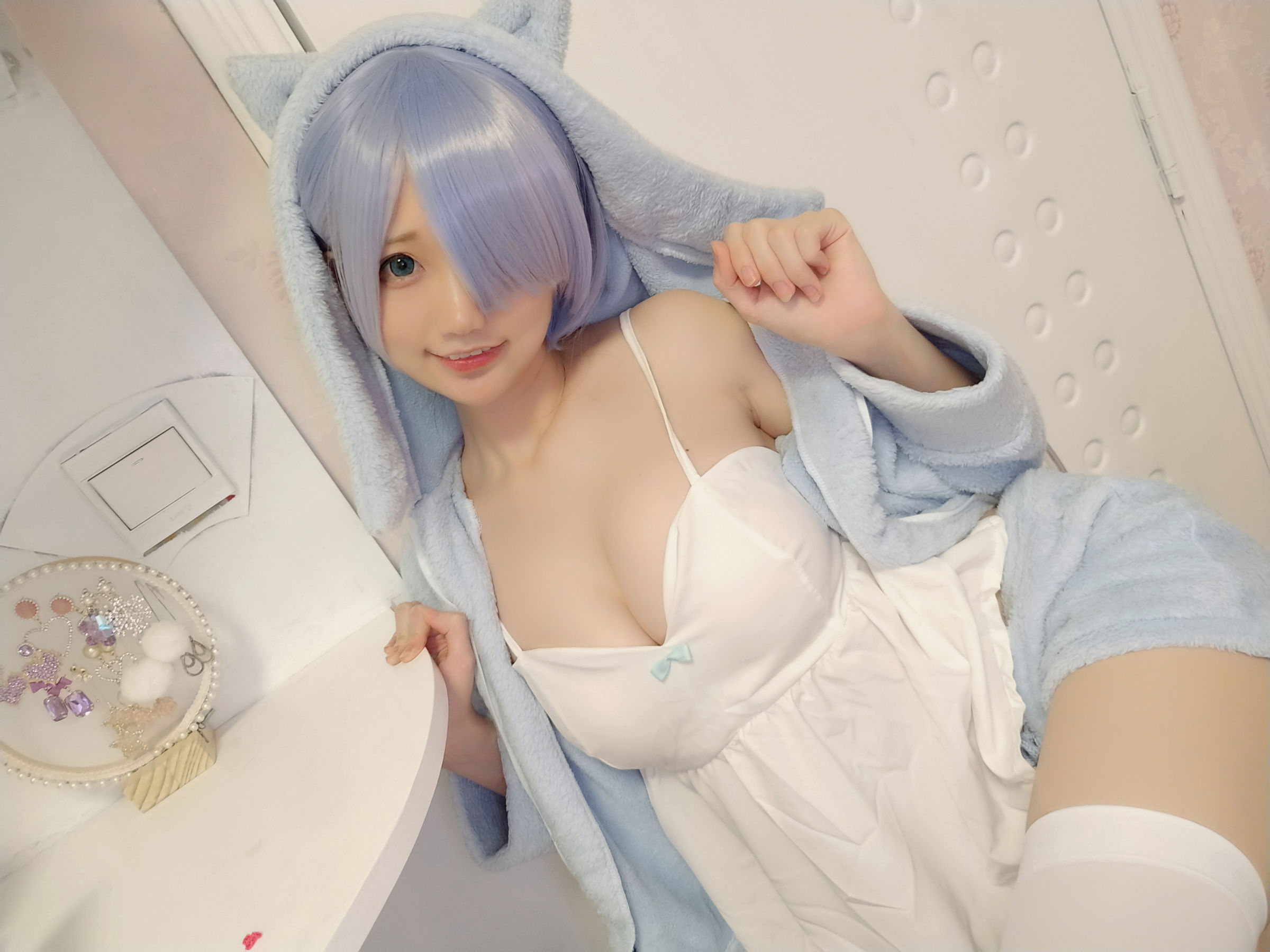 NAGISA魔物喵[fantia] – レム-猫耳パジャマ [8P]