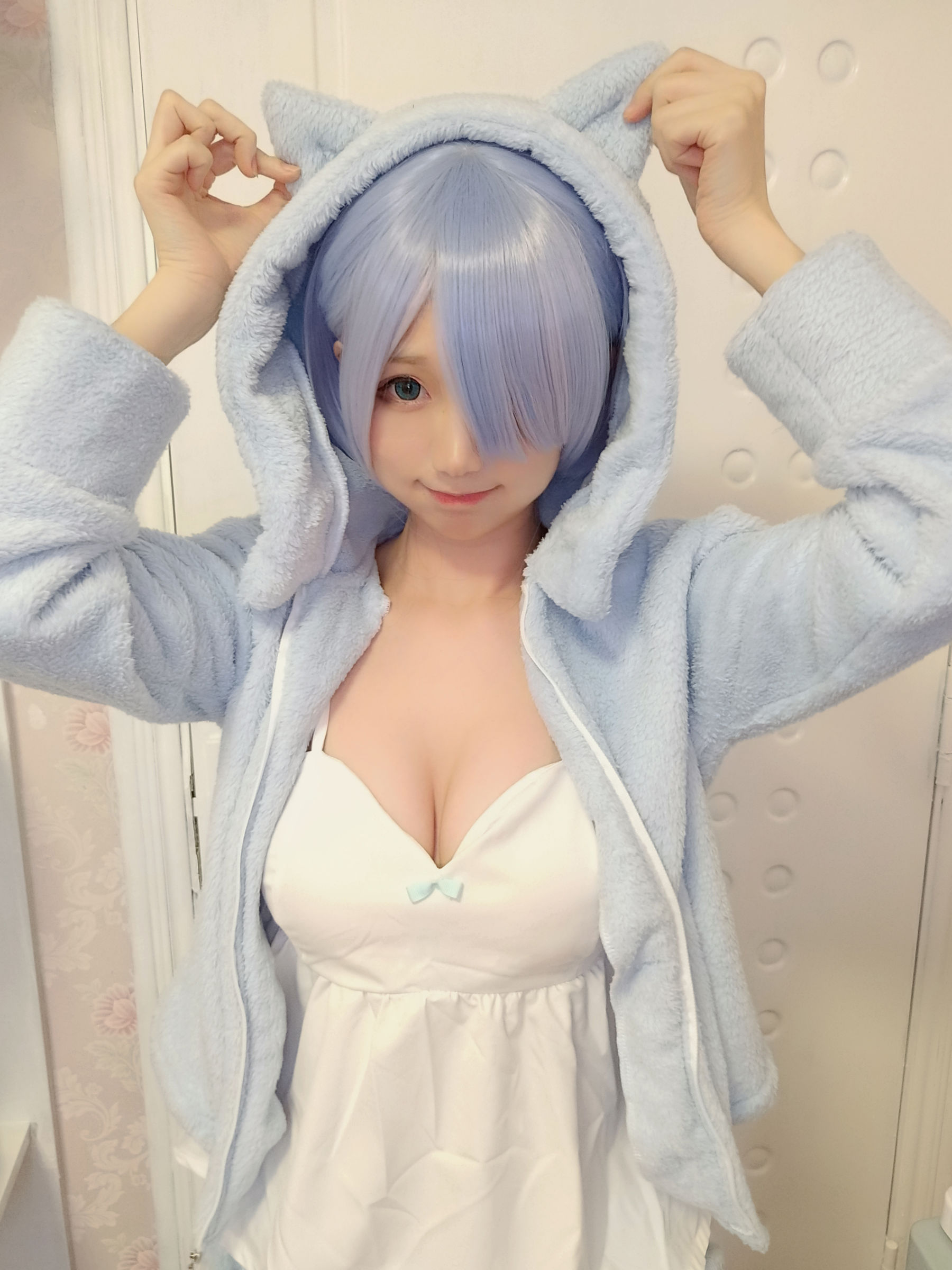 NAGISA魔物喵[fantia] – レム-猫耳パジャマ [8P]
