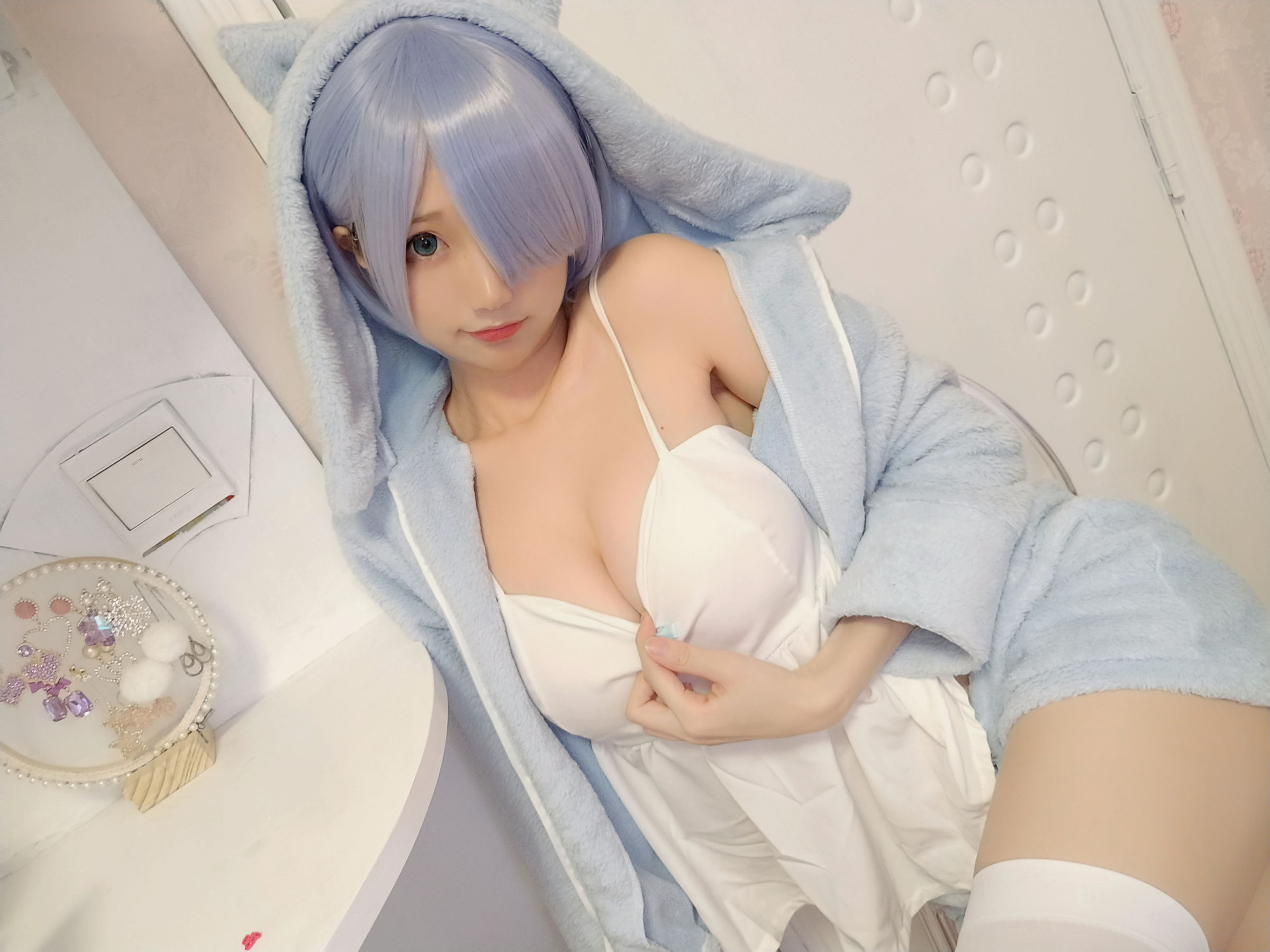 NAGISA魔物喵[fantia] – レム-猫耳パジャマ [8P]