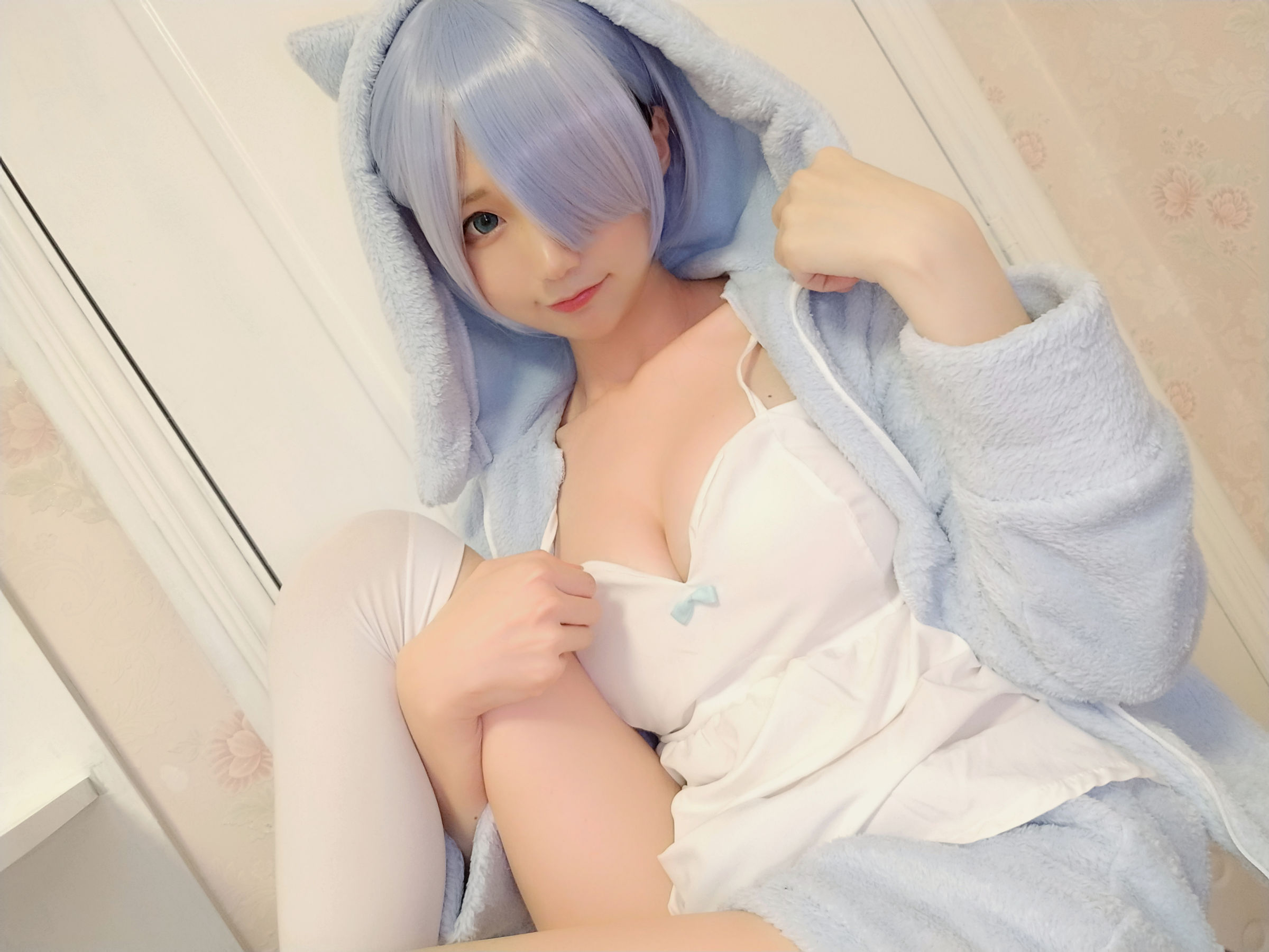 NAGISA魔物喵[fantia] – レム-猫耳パジャマ [8P]