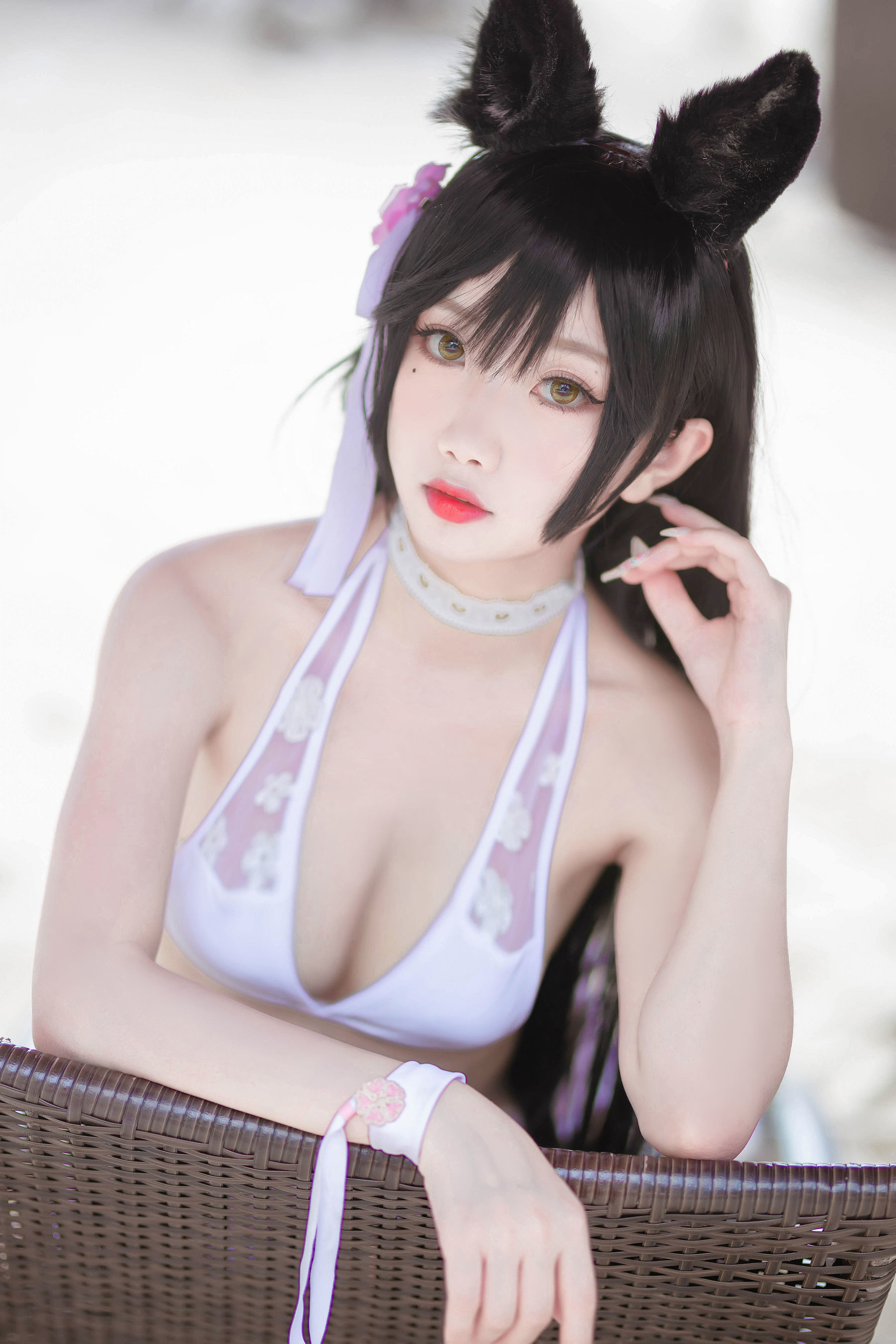 [萝莉COS] 鬼畜瑶 – 泳装猫女外拍 [17P]