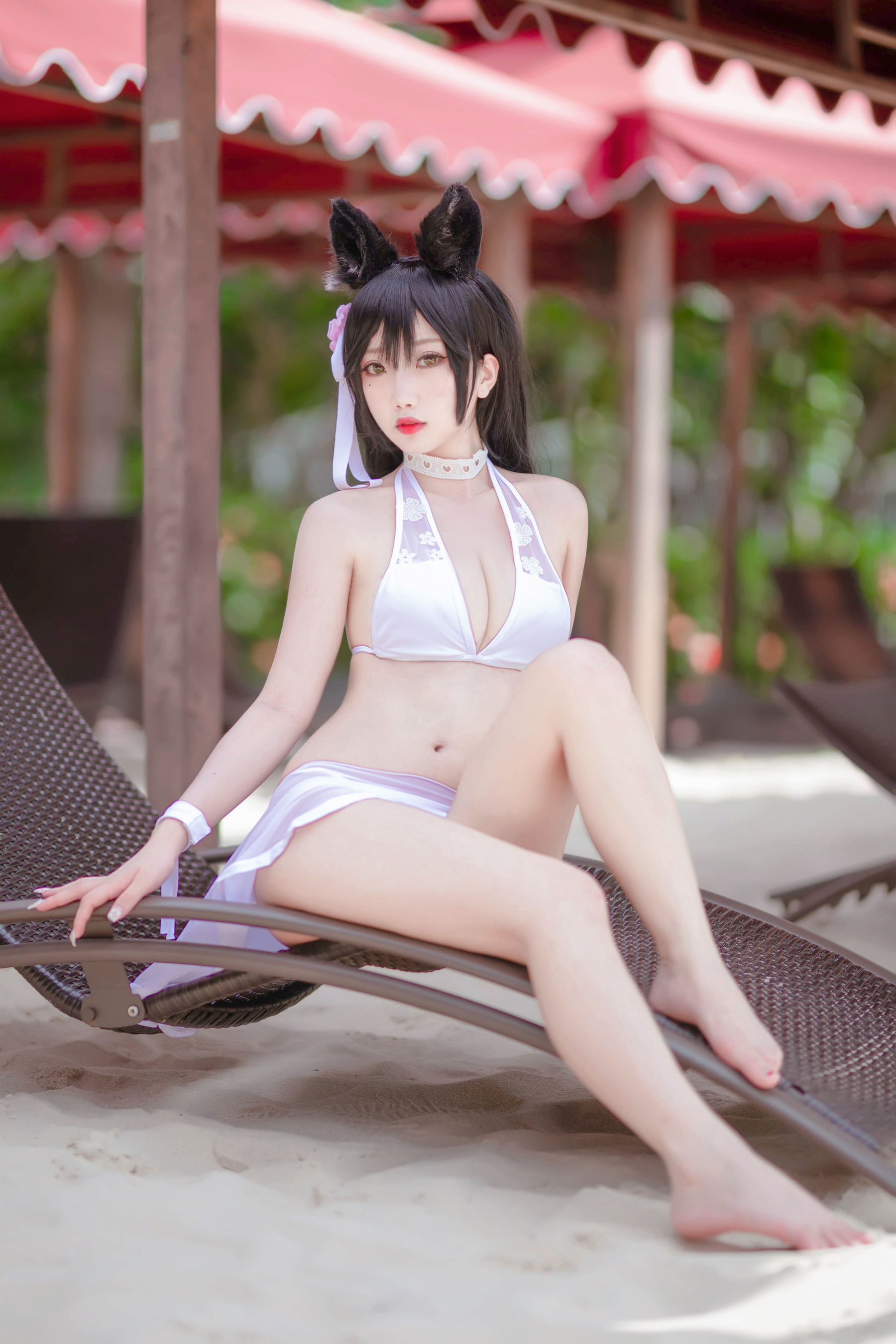 [萝莉COS] 鬼畜瑶 – 泳装猫女外拍 [17P]