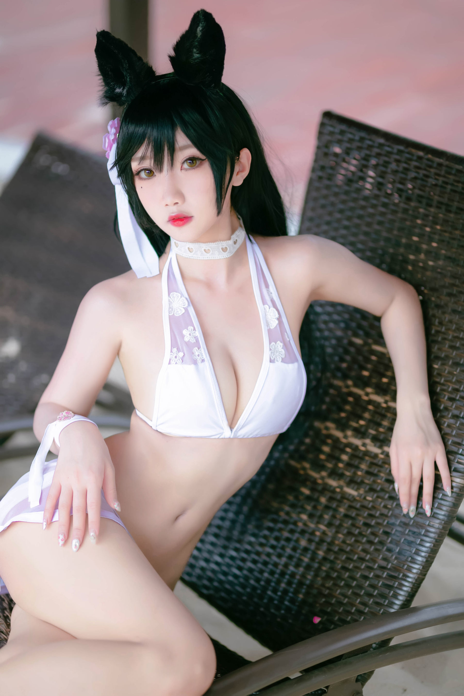[萝莉COS] 鬼畜瑶 – 泳装猫女外拍 [17P]