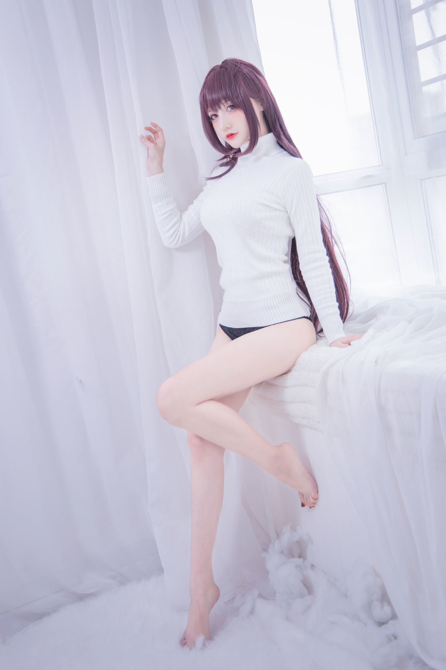 COS妹子仙九Airi – 斯卡哈毛衣 [21P]