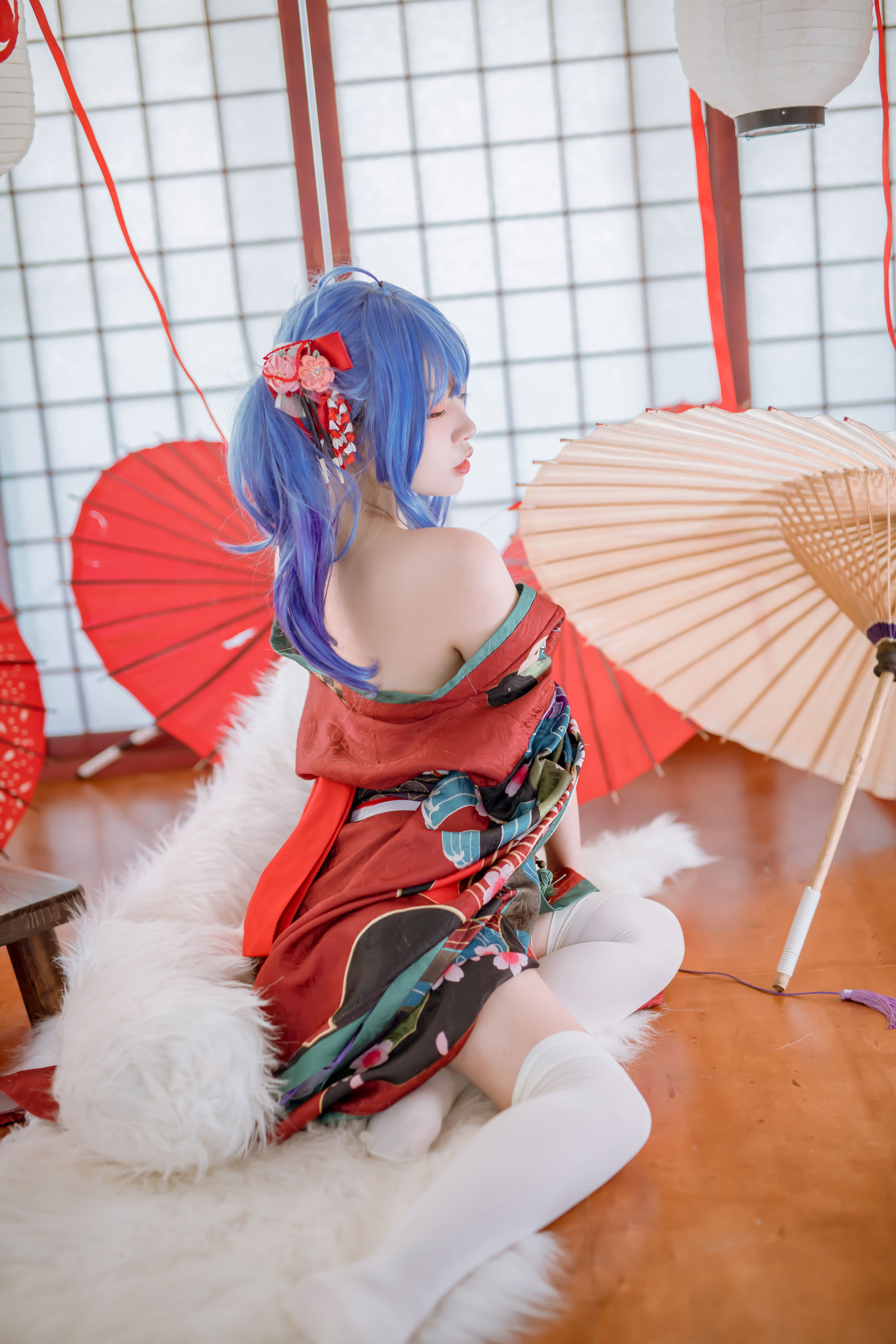 人气Coser二佐Nisa – 碧蓝 圣路易斯和服 [22P]