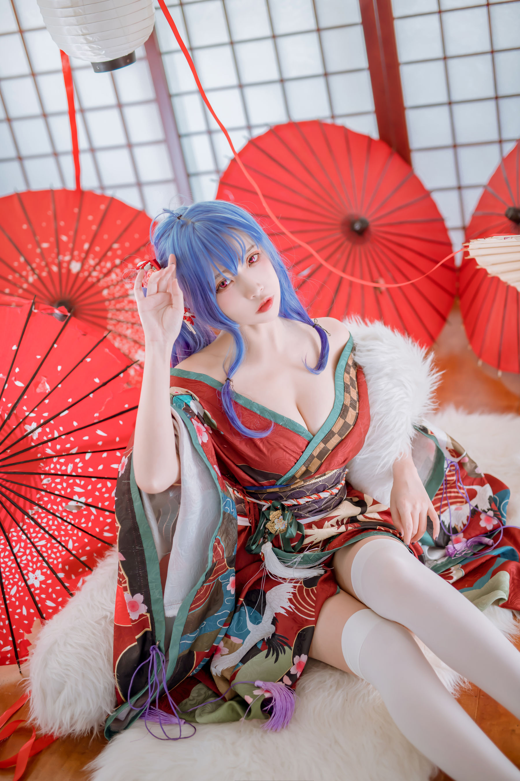 人气Coser二佐Nisa – 碧蓝 圣路易斯和服 [22P]