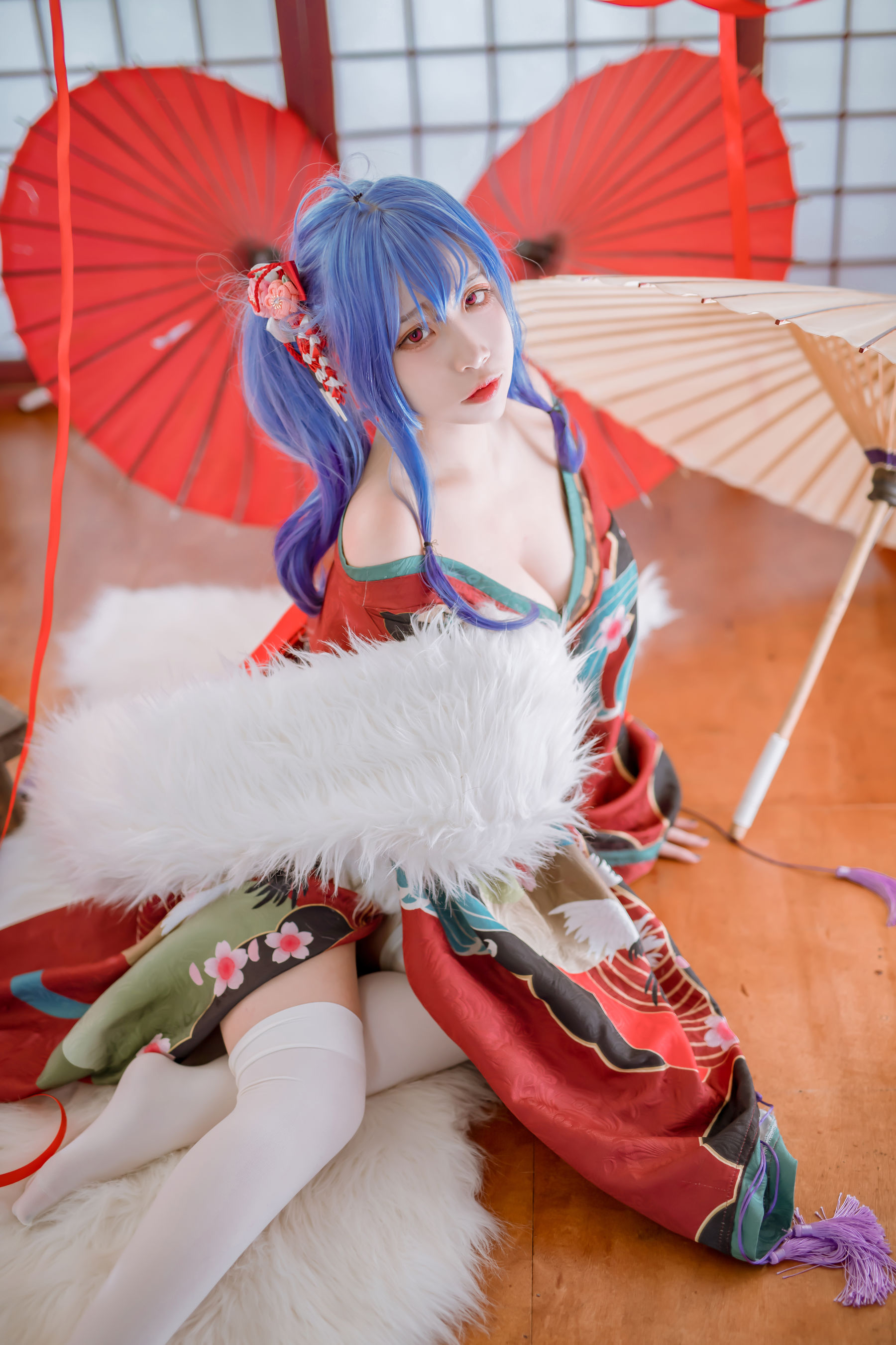 人气Coser二佐Nisa – 碧蓝 圣路易斯和服 [22P]