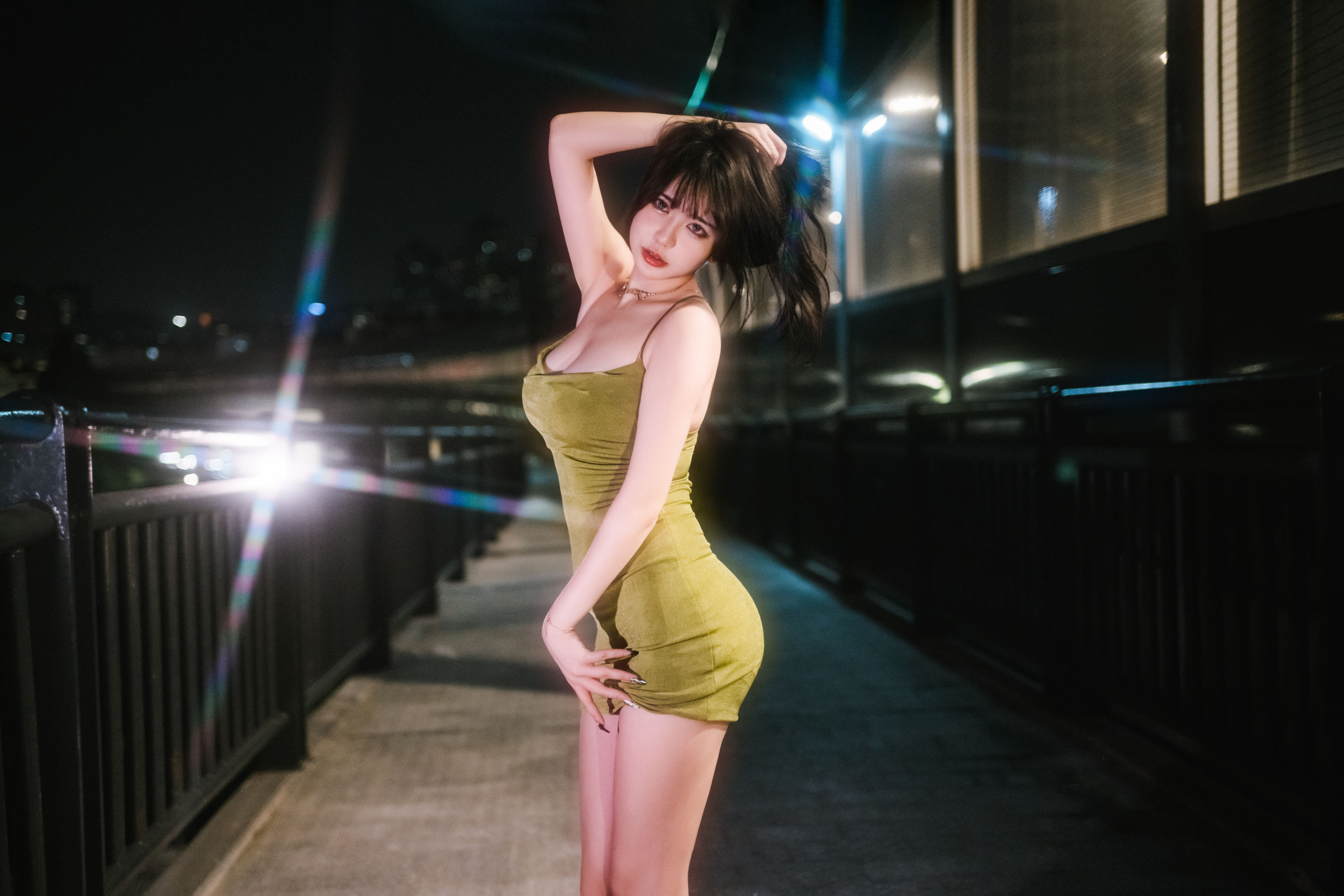 Tina很妖孽呀 – 绿色连衣裙 [35P]