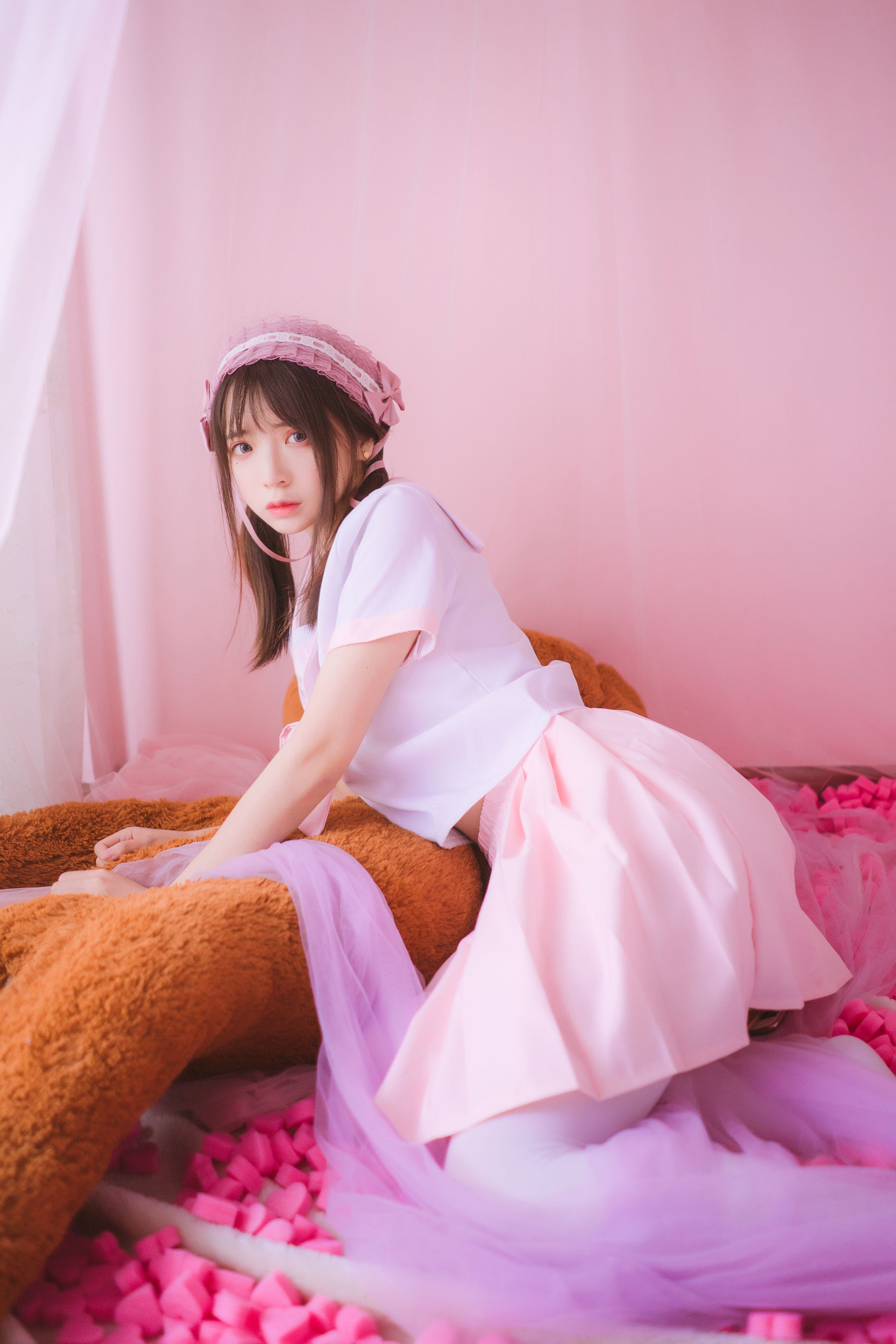 [萝莉COS] 疯猫ss《丝袜狂想曲(粉)》 [54P]