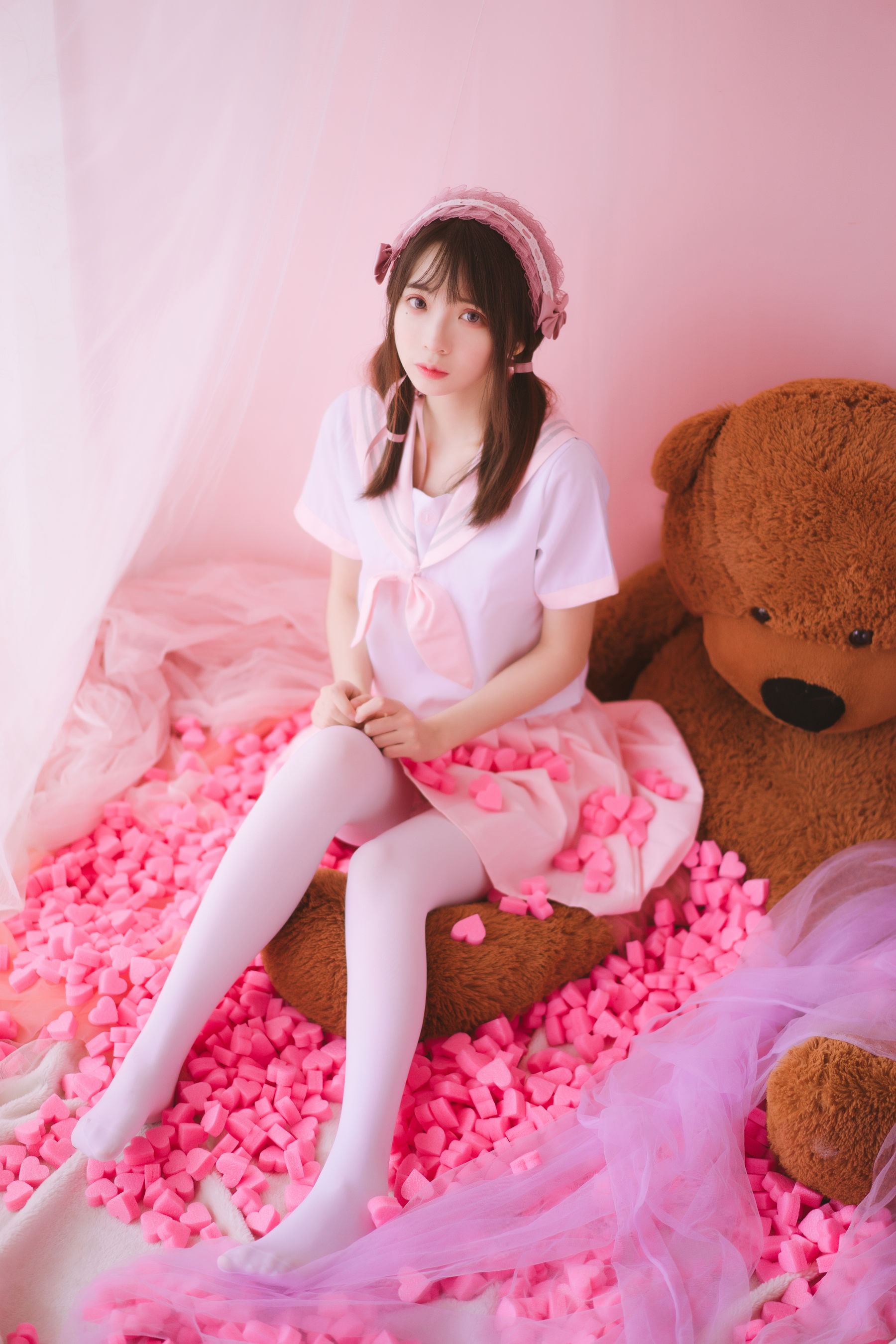 [萝莉COS] 疯猫ss《丝袜狂想曲(粉)》 [54P]